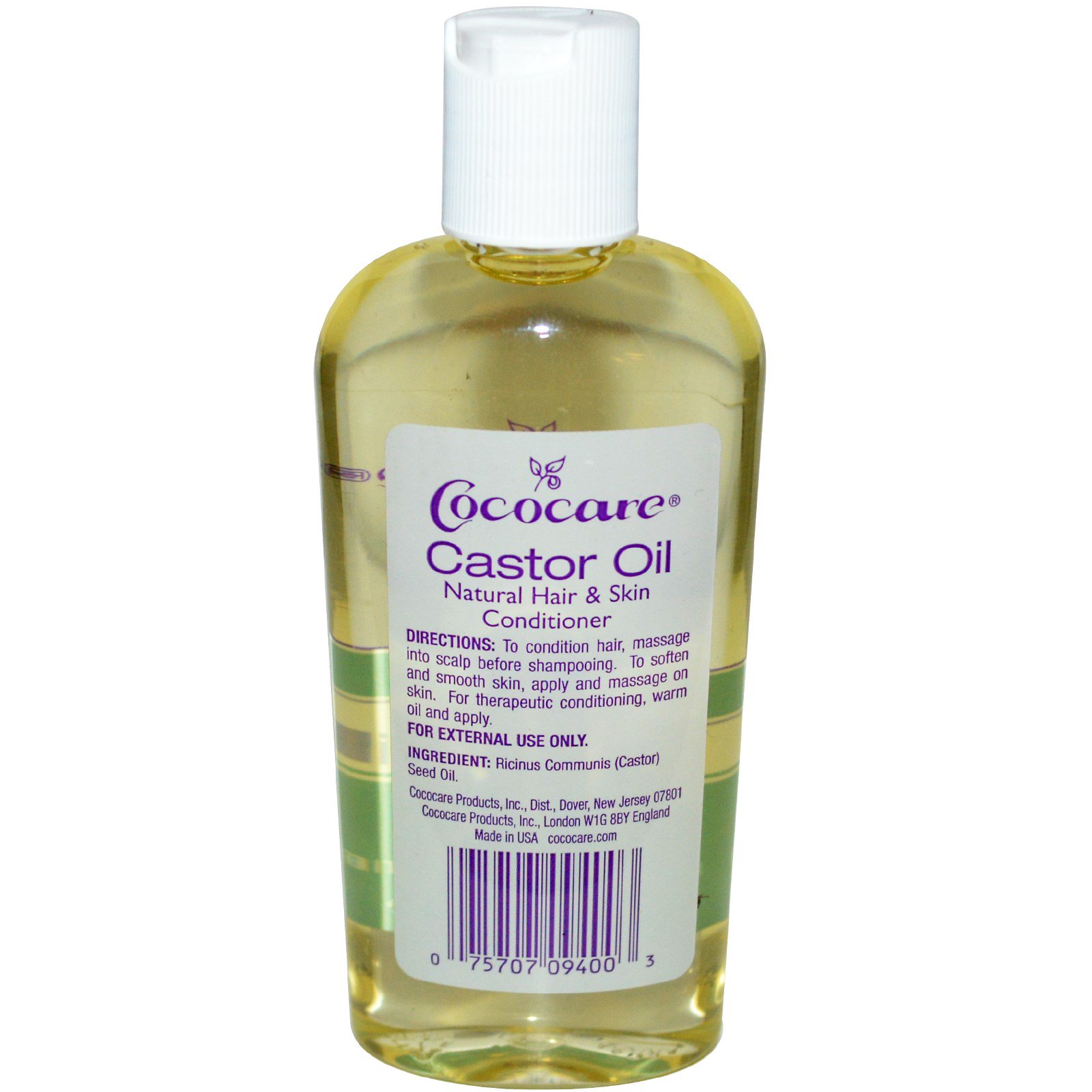 Cococare, 100% Óleo Natural de Castor, 4 fl oz (118 ml) - Imagem 2