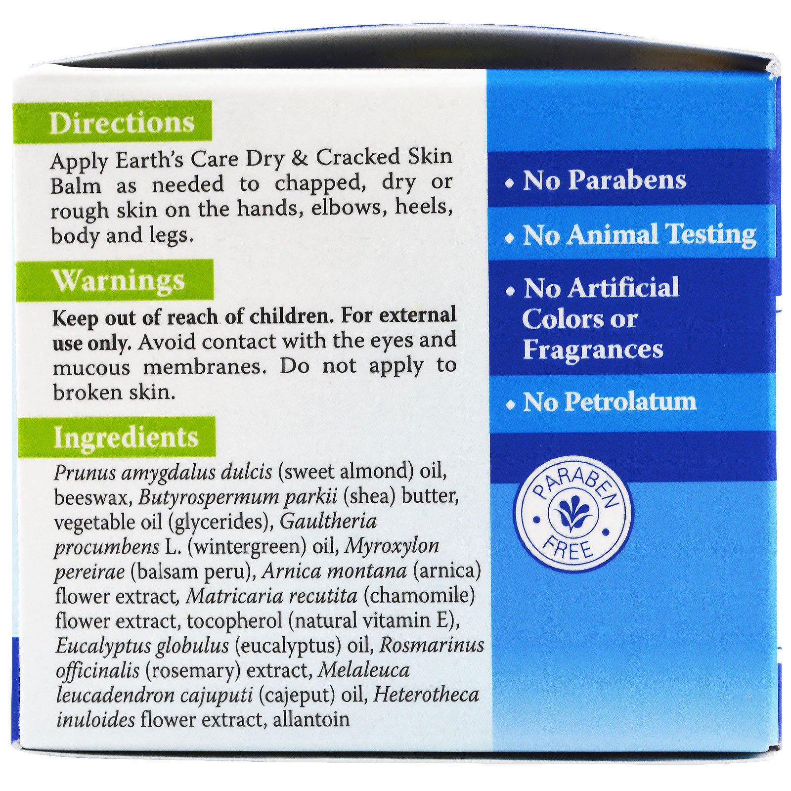 Earth's Care, Balsamo para Pele Seca e Rachada, 71 g - Imagem 2