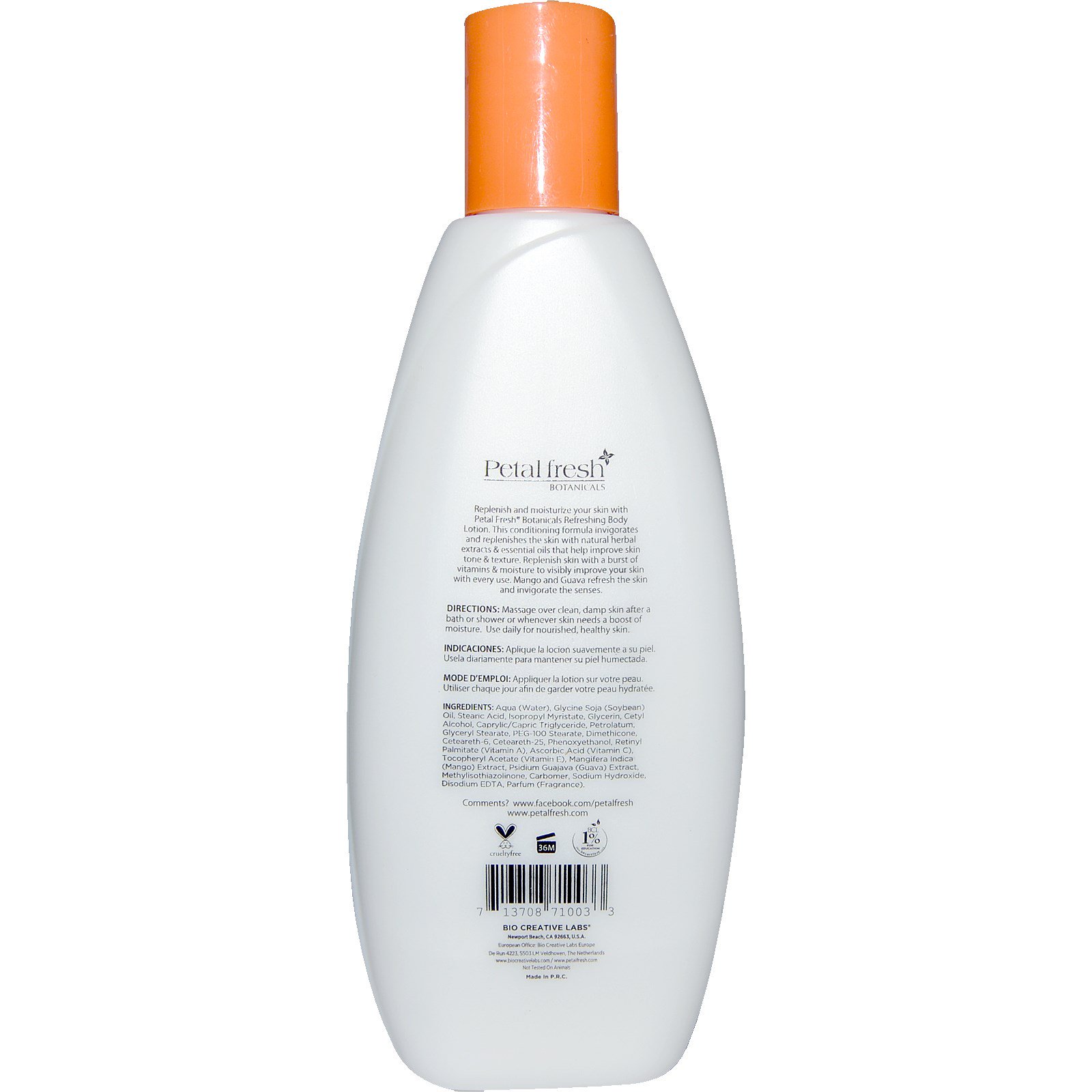 Petal Fresh, Botanicals, Loção Corporal Refrescante, Manga e Goiaba, 10 fl oz (300 ml) - Imagem 2