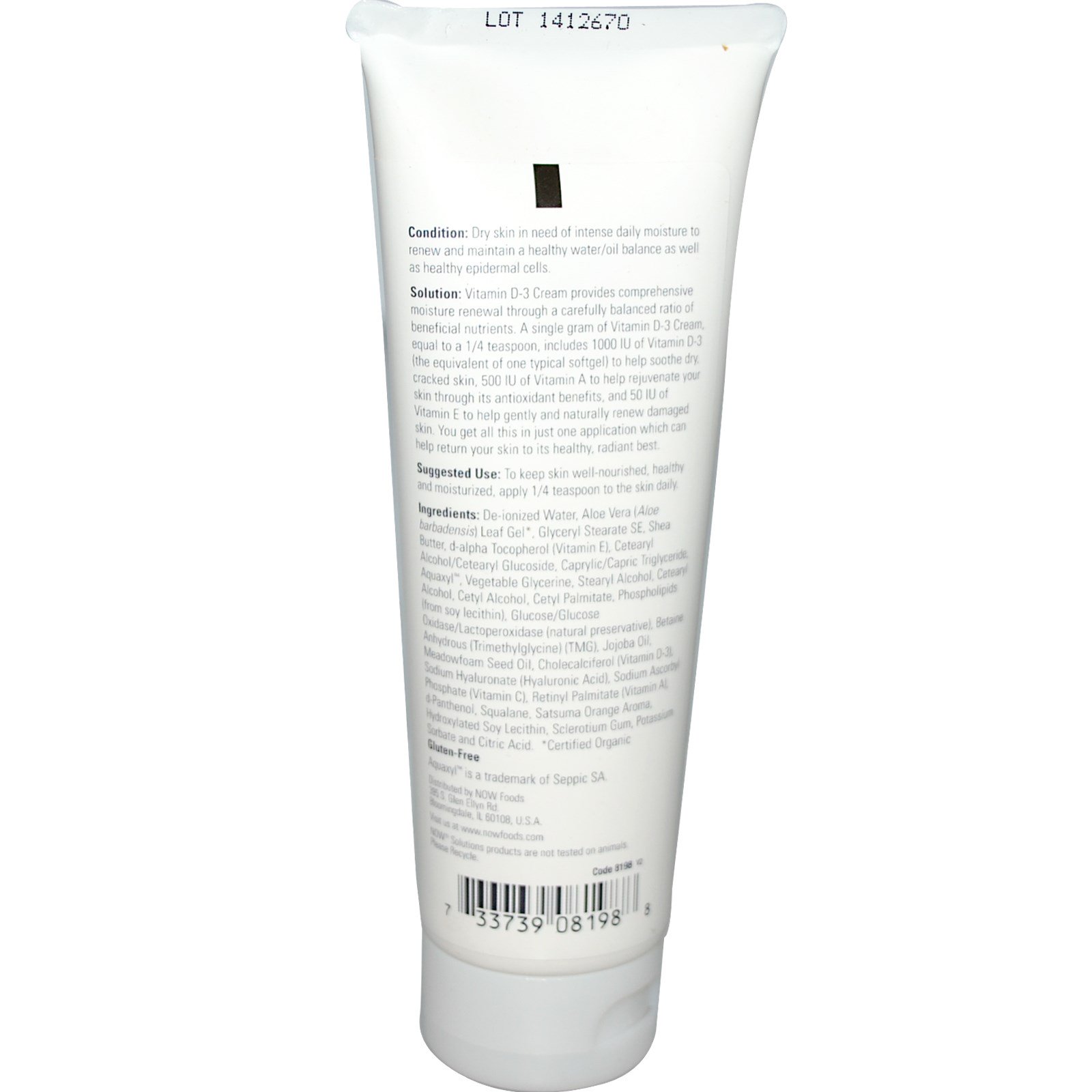 Now Foods, Creme de vitamina D-3, 118 ml - Imagem 2