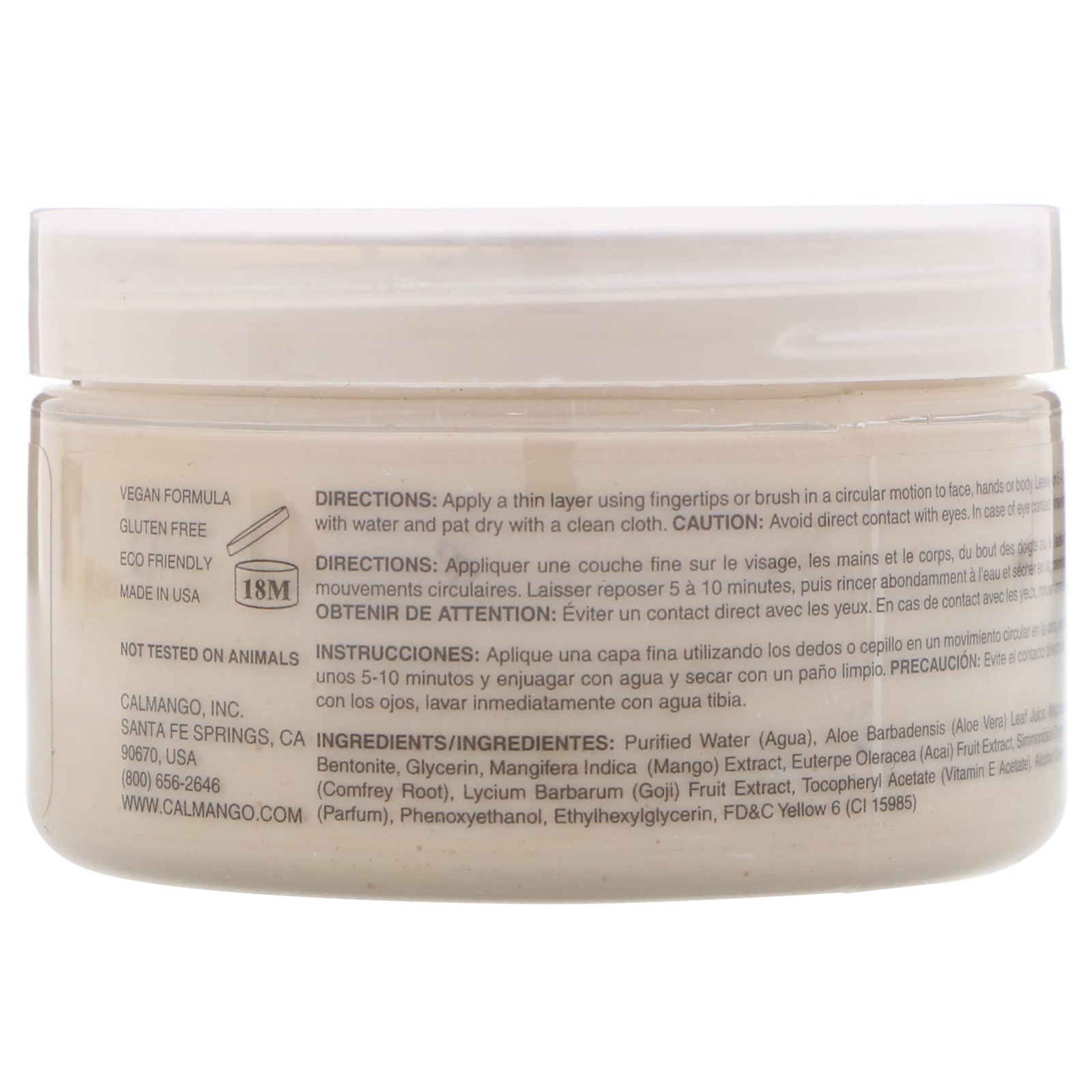 California Mango, Máscara de Manga, 4,3 oz (120 g) - Imagem 2