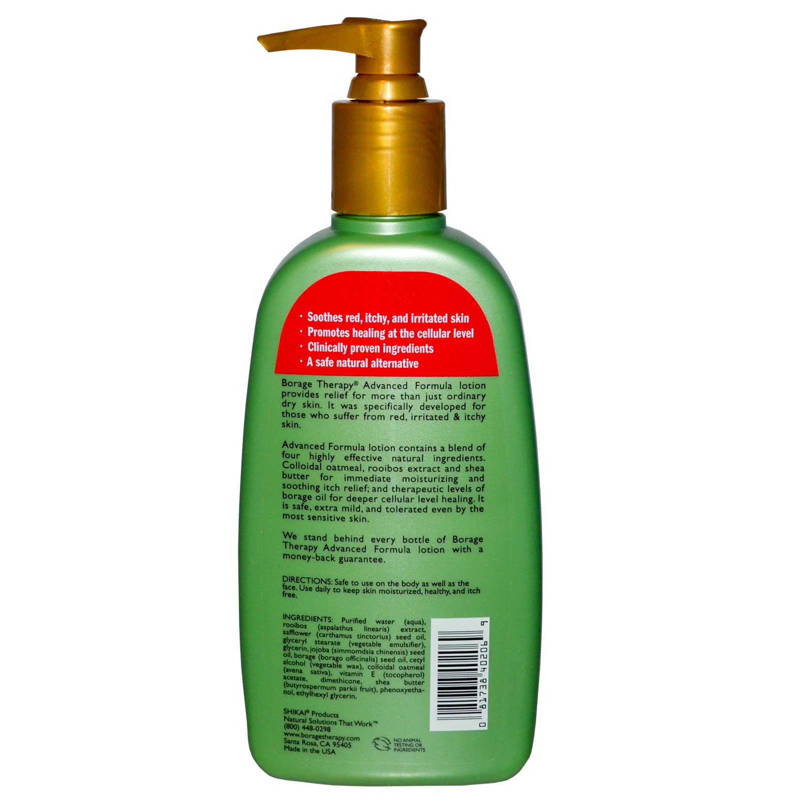 Shikai, Óleo de Borragem, Loção com fórmula avançada, Sem fragrância, 8fl oz (238ml) - Imagem 2