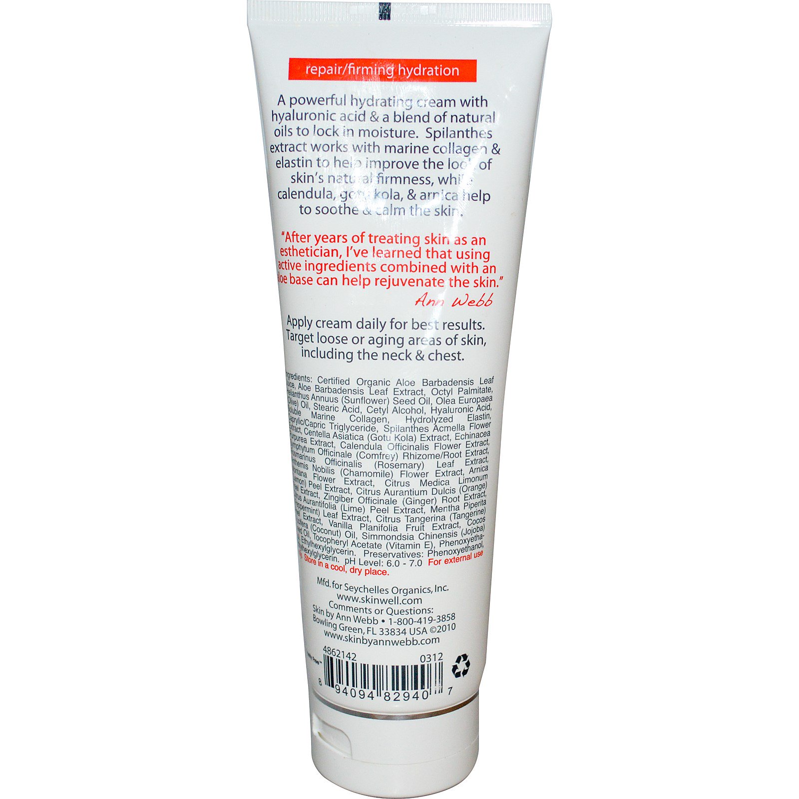 Skin By Ann Webb, Creme Corporal Firmante, Gengibre Cítrico, 8 fl oz - Imagem 2