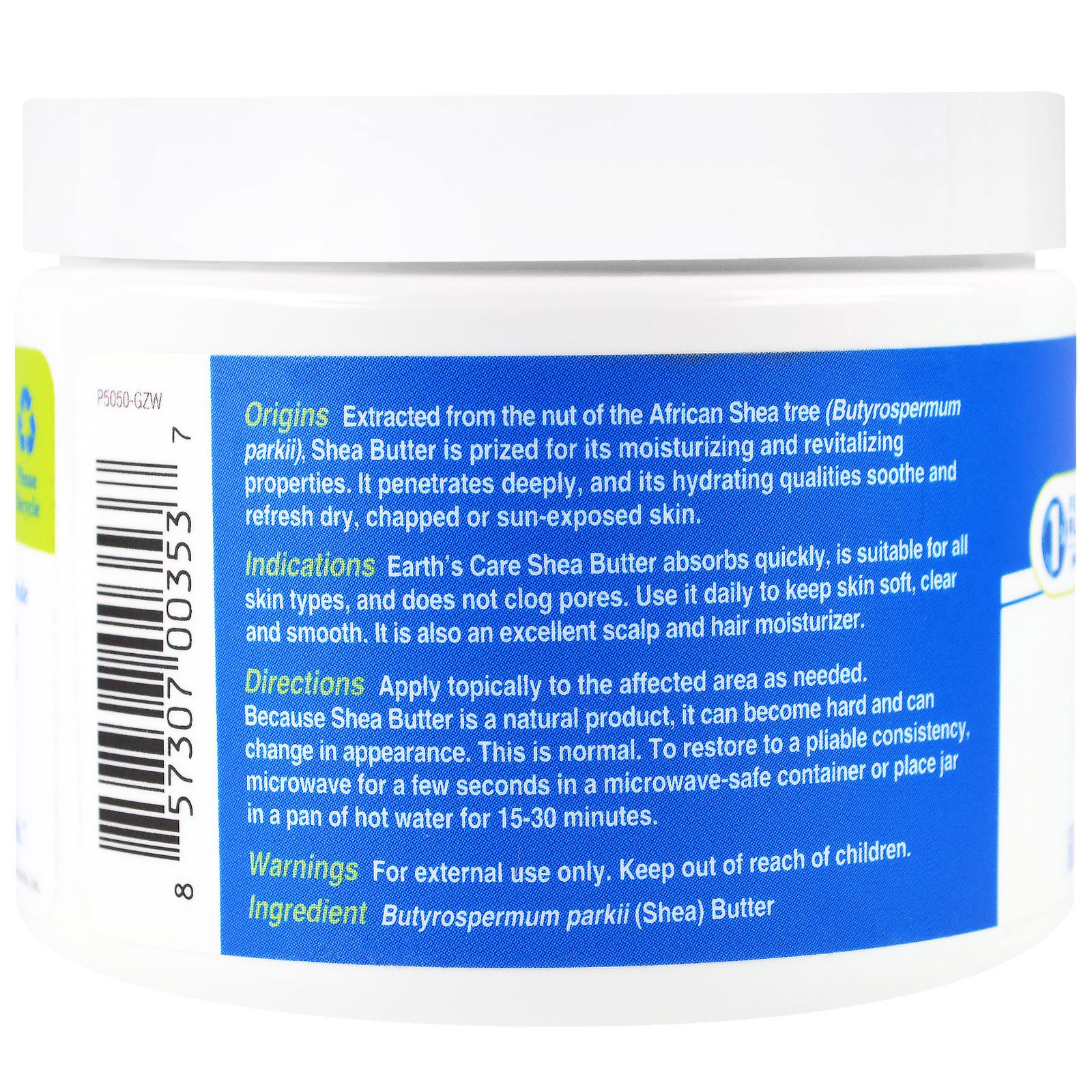 Earth's Care, Manteiga de Karité, 100% Pura, 170 g - Imagem 2