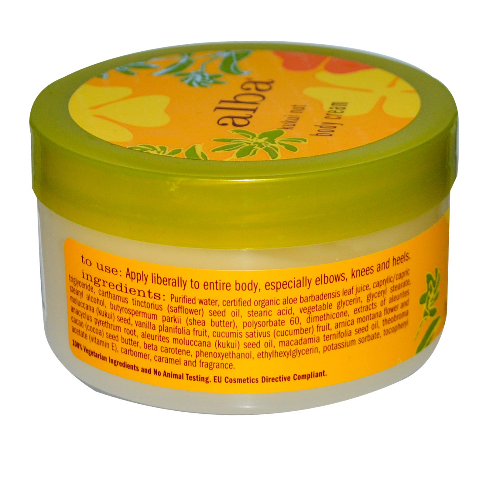 Alba Botanica, Creme Corporal, Kukui Nut, 6,5 oz (180 g) - Imagem 2