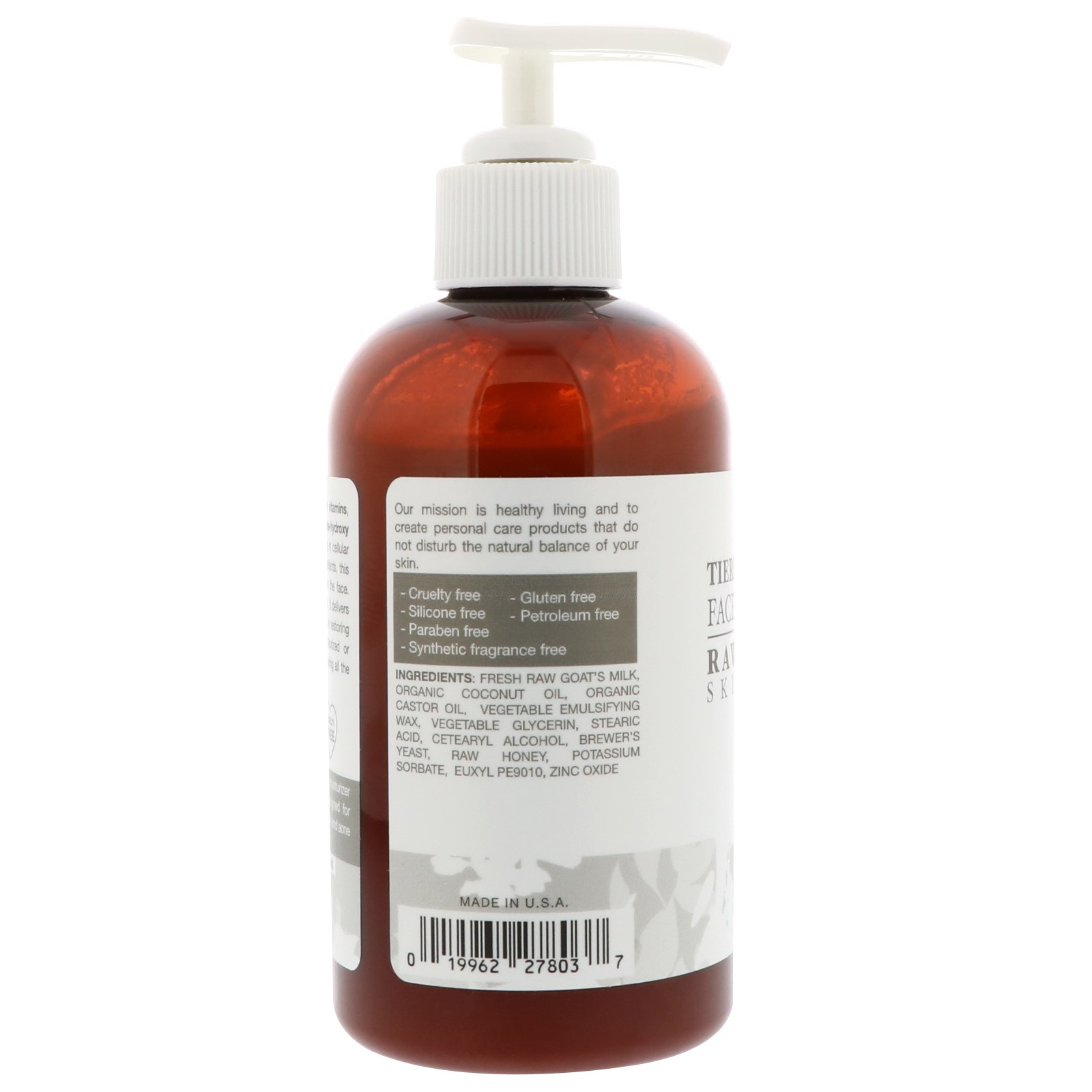 Tierra Mia Organics, Terapia de pele de leite cru de cabra, creme para rosto e corpo, sem perfume, 8 onças (226 g) - Imagem 2