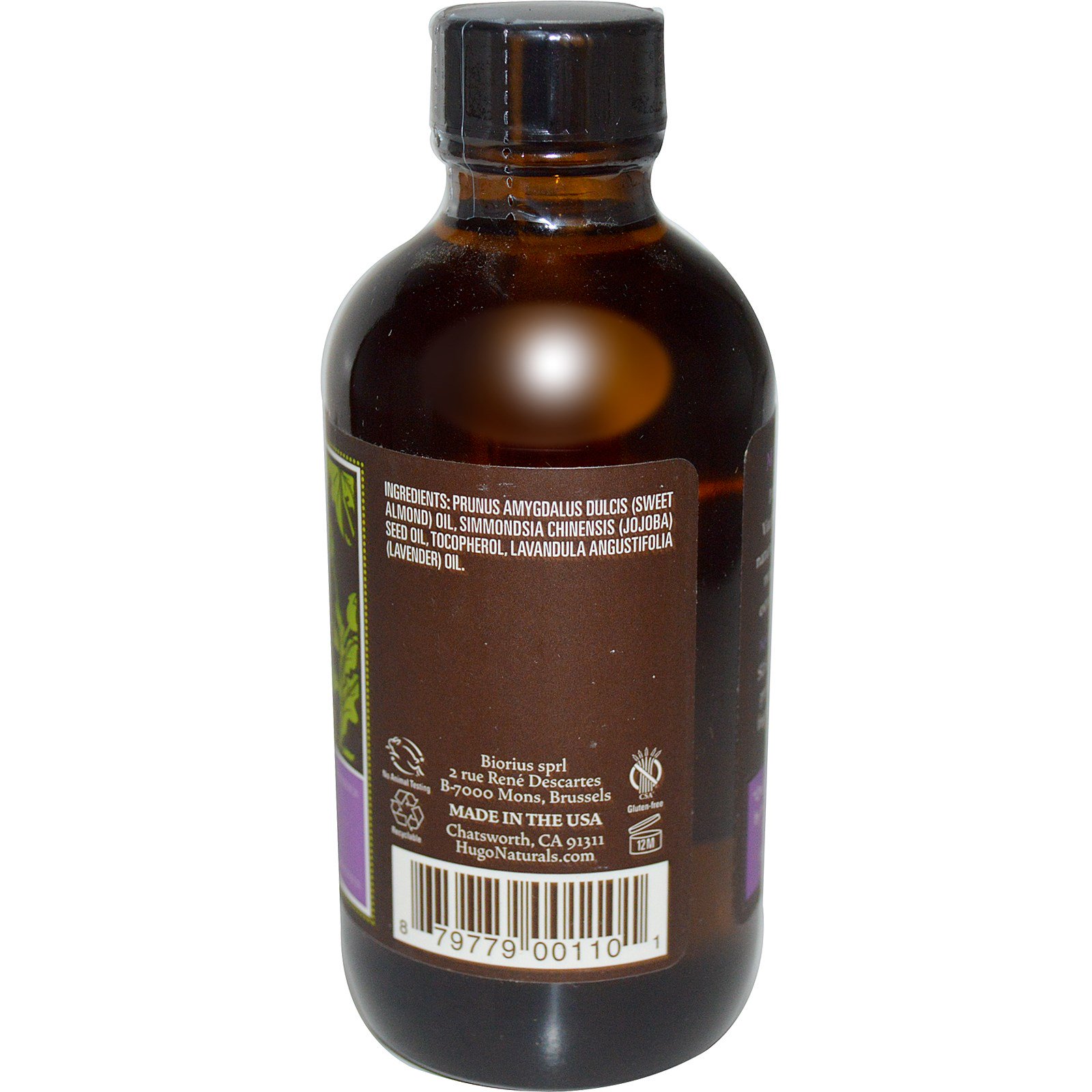 Hugo Naturals, Óleo Corporal e de Massagem, Lavanda Francesa, 118 ml (4 fl oz) - Imagem 2