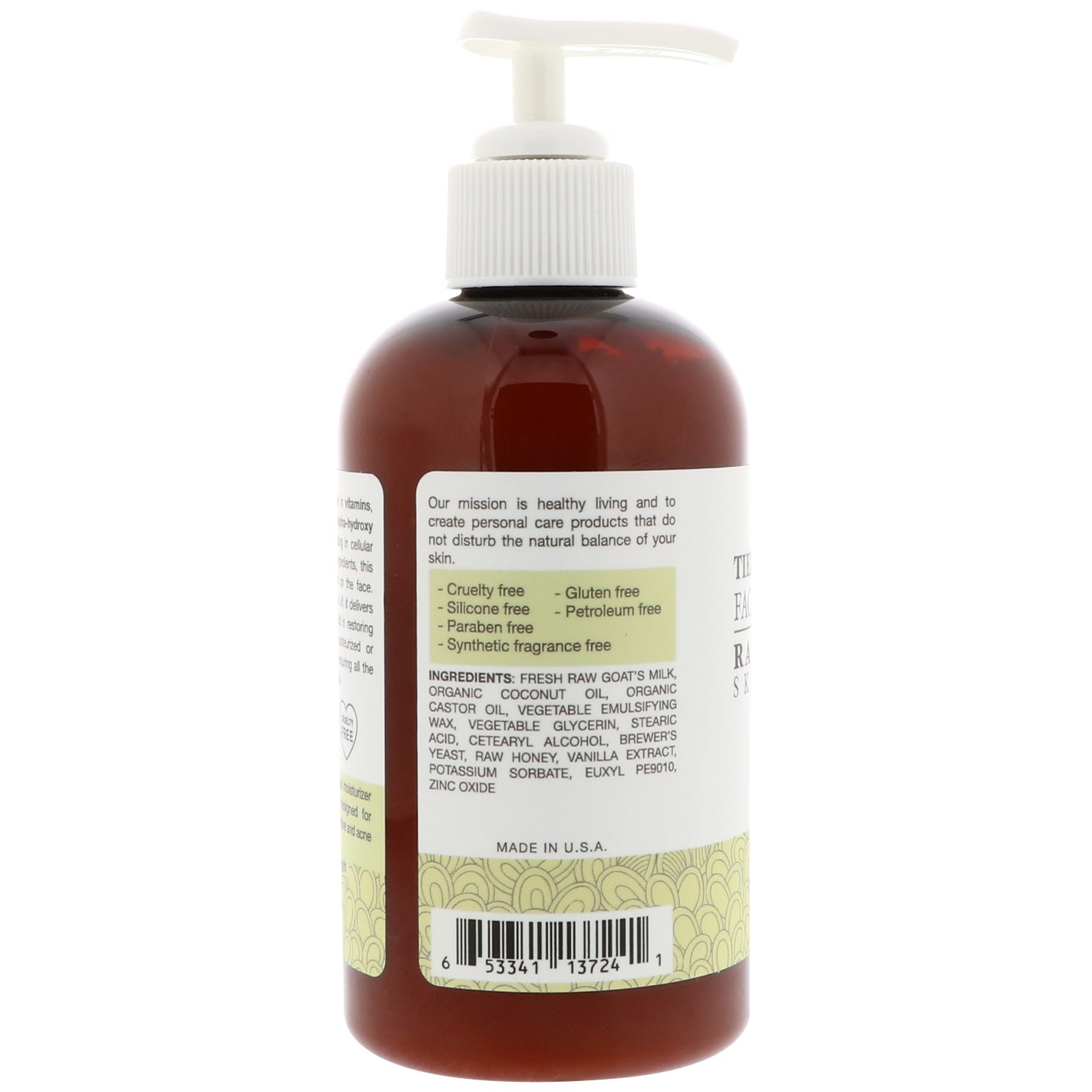 Tierra Mia Organics, Terapia para a pele à base de leite de cabra integral, Creme para o rosto e corpop, Baunilha, 8 fl oz (236 ml - 226 g) - Imagem 2