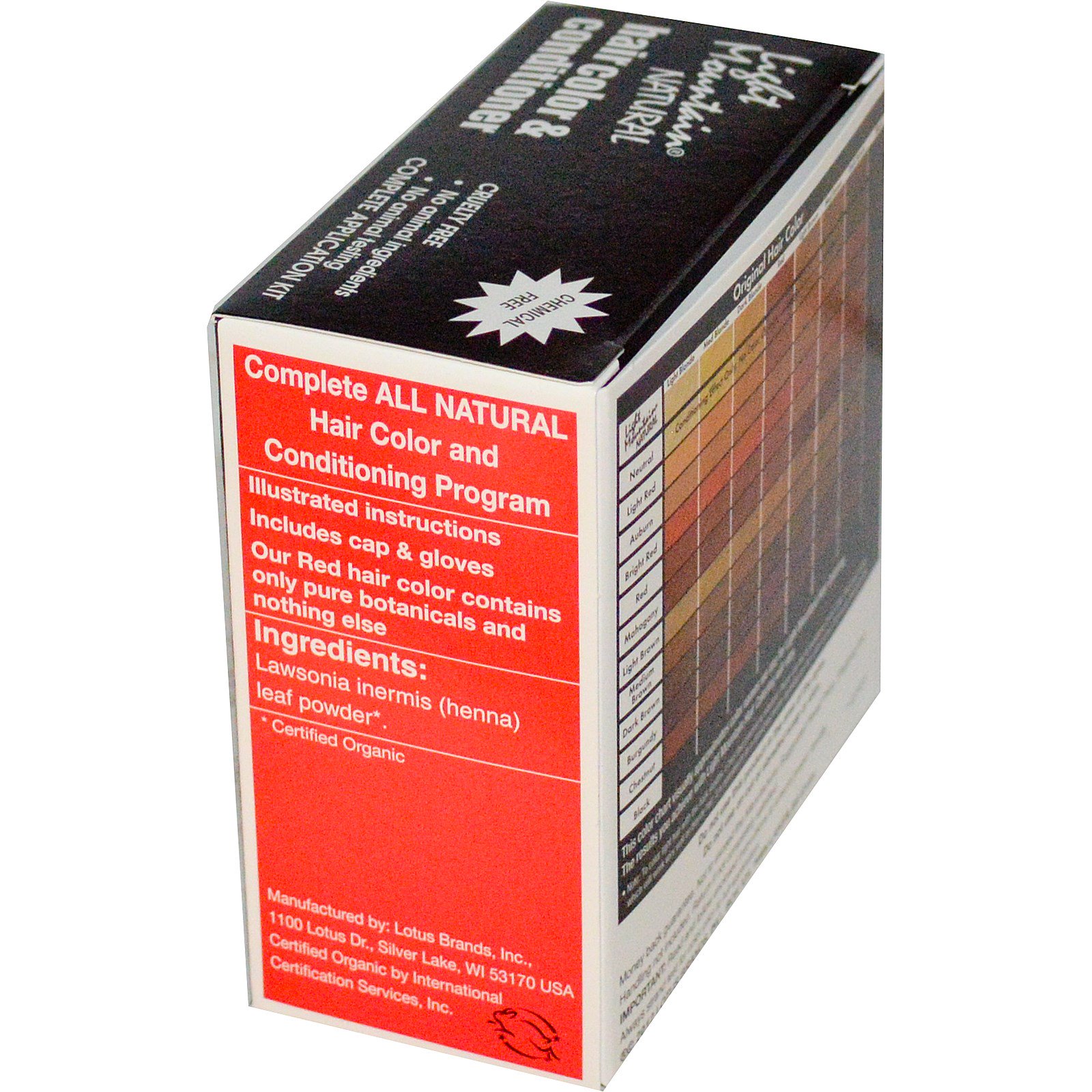 Light Mountain, Tintura Capilar Orgânica Natural e Condicionador,Ruivo, 4 oz (113 g) - Imagem 2