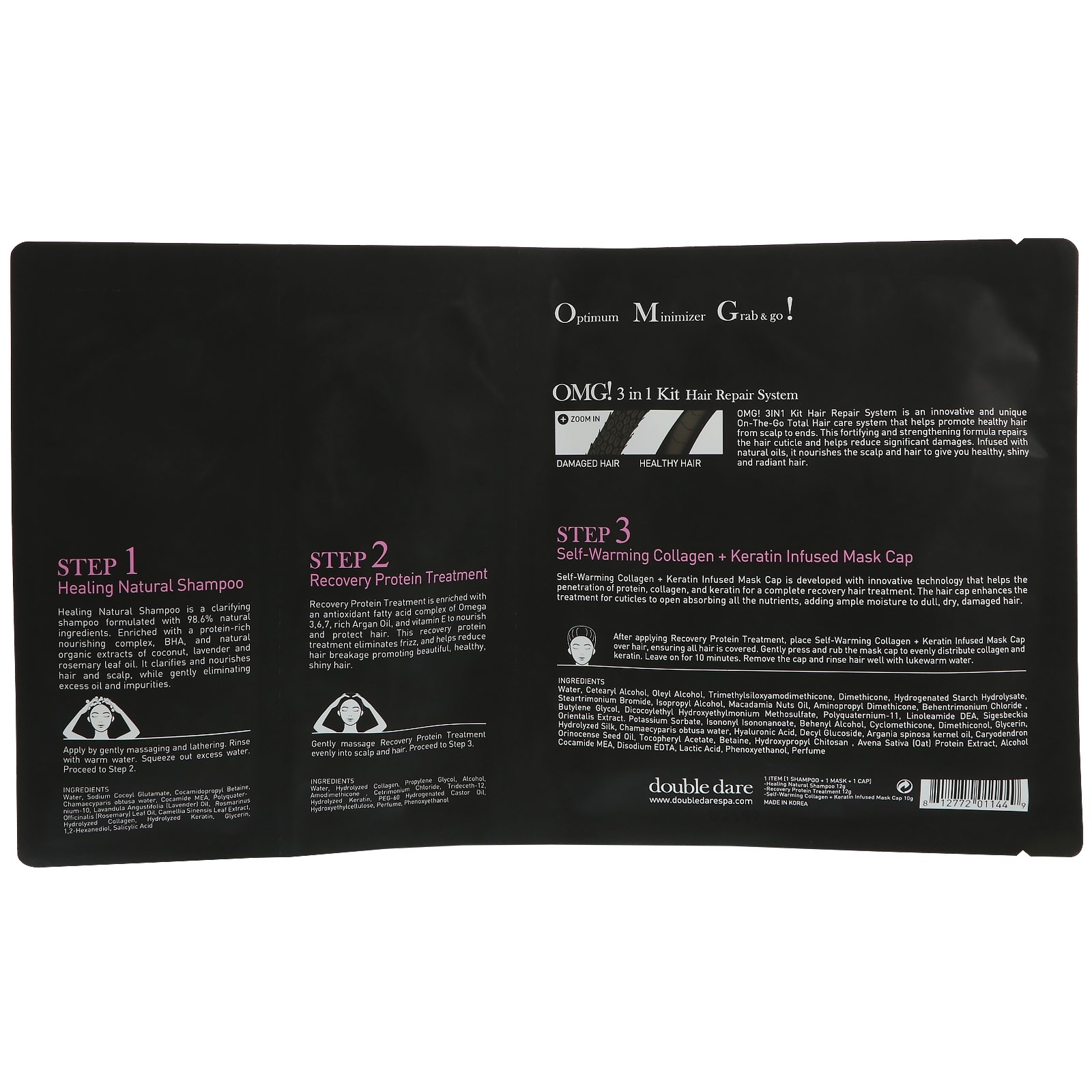 Double Dare, OMG, Kit de Reparo Para Cabelo, Kit 3 em 1 - Imagem 2