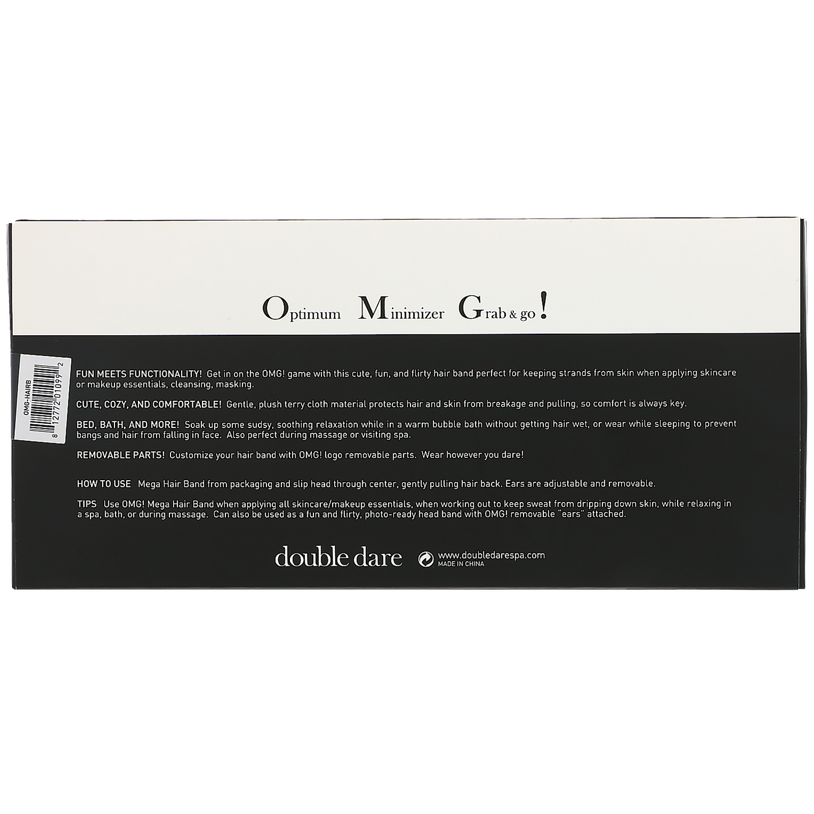 Double Dare, OMG, Faixa Mega Hair, preta, 1 peça - Imagem 3