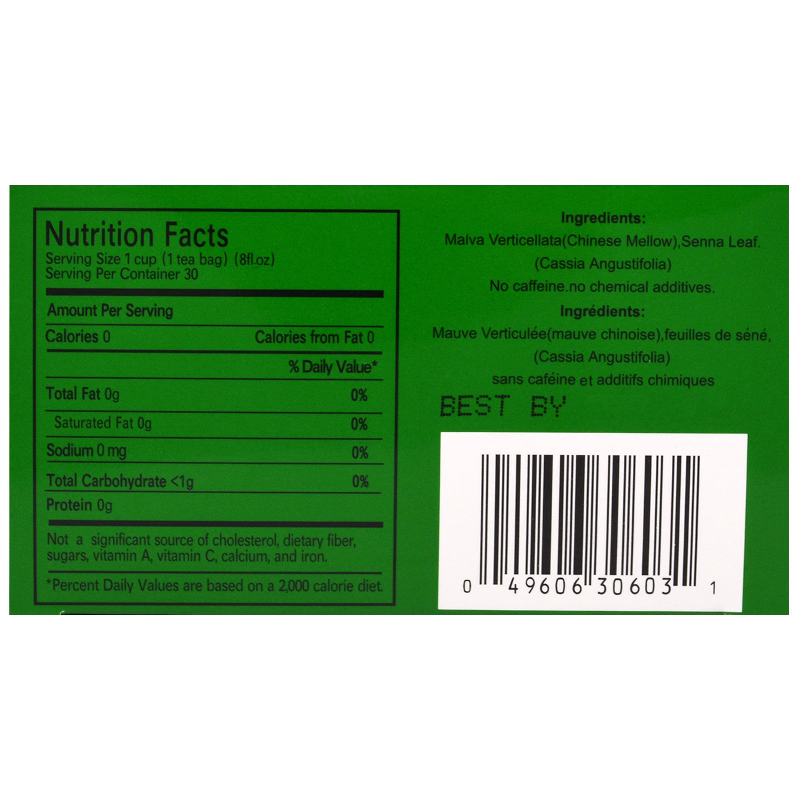 Uncle Lee's Tea, Legends of China, Bebida herbal 100% natural da Dieter, sem cafeína, 30 saquinhos de chá, 69 g - Imagem 2