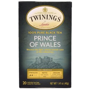 Twinings, Chá Príncipe de Gales, 20 saquinhos de chá, 1,41 oz (40 g)