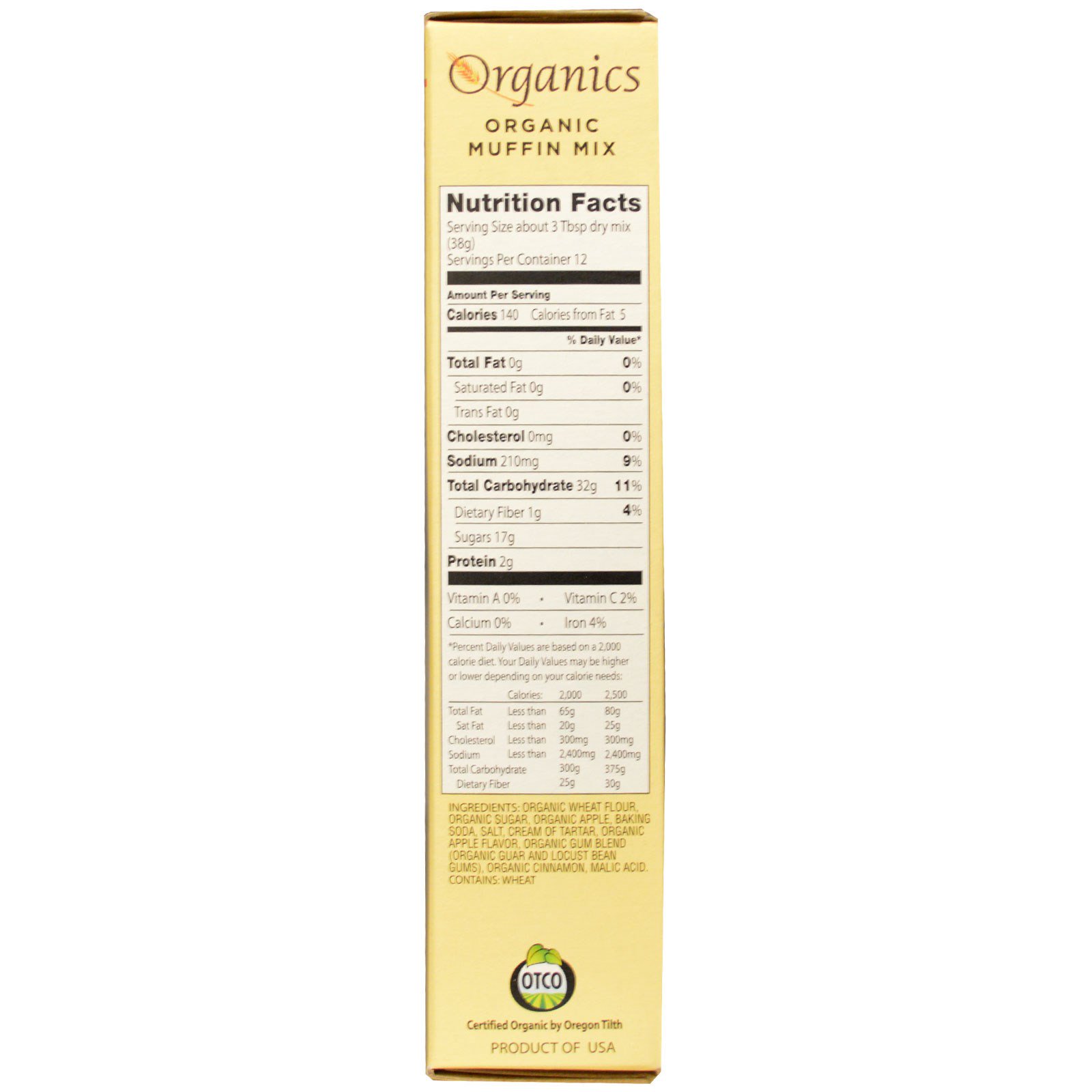 European Gourmet Bakery, Mistura para Muffins Orgânica, Maçã e Canela, 16 oz (453 g) - Imagem 2