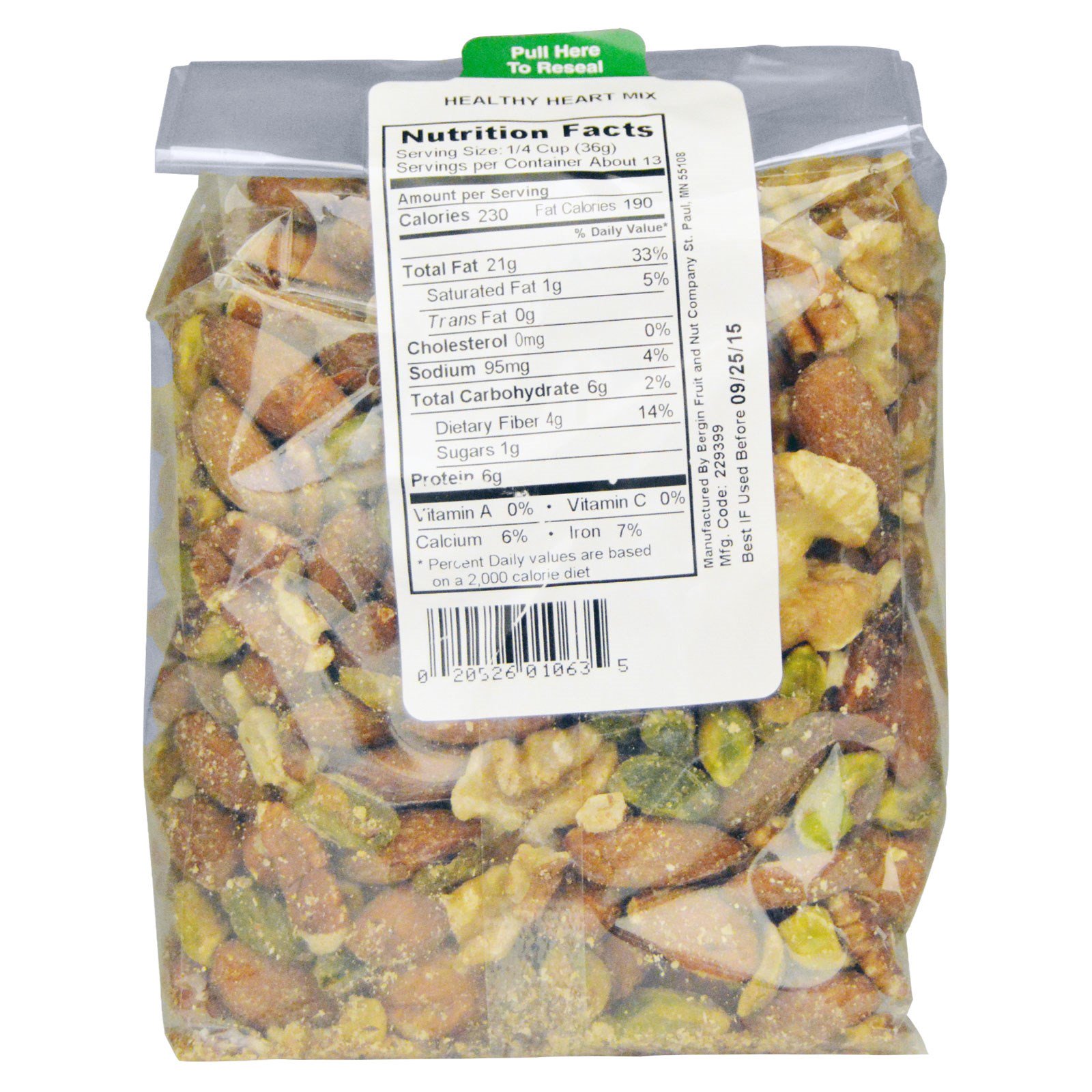 Bergin Fruit and Nut Company, Mistura Coração Saudável, 16 oz (454 g) - Imagem 2