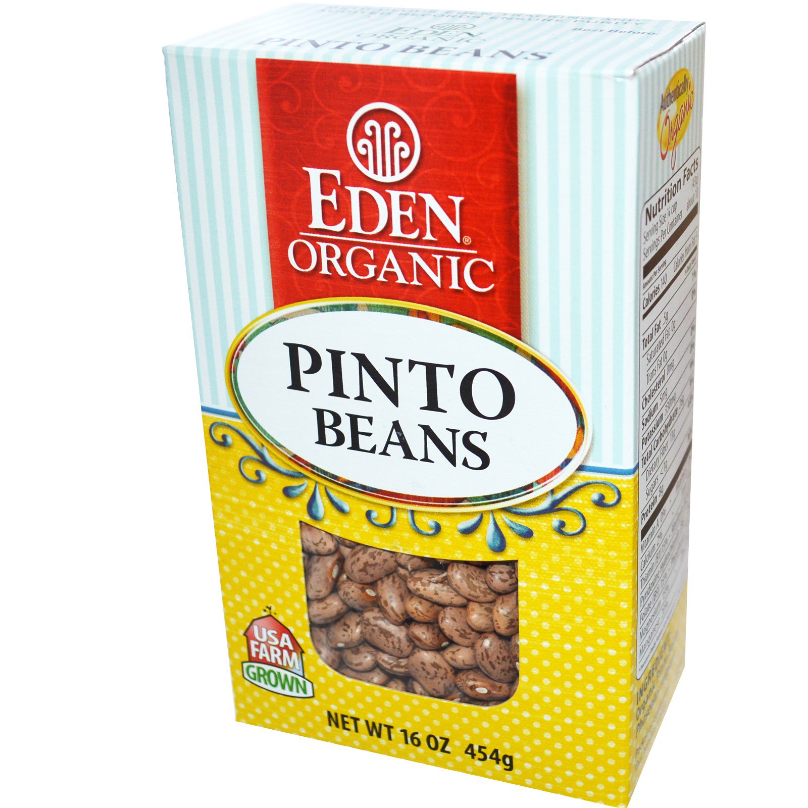 Eden Foods, Feijão carioca orgânico, 16 oz (454 g)