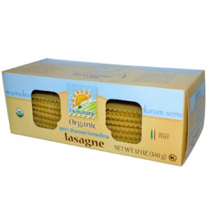 Bionaturae, Lasanha de Sêmola Dura, 100% Orgânica, 12 oz (340 g)