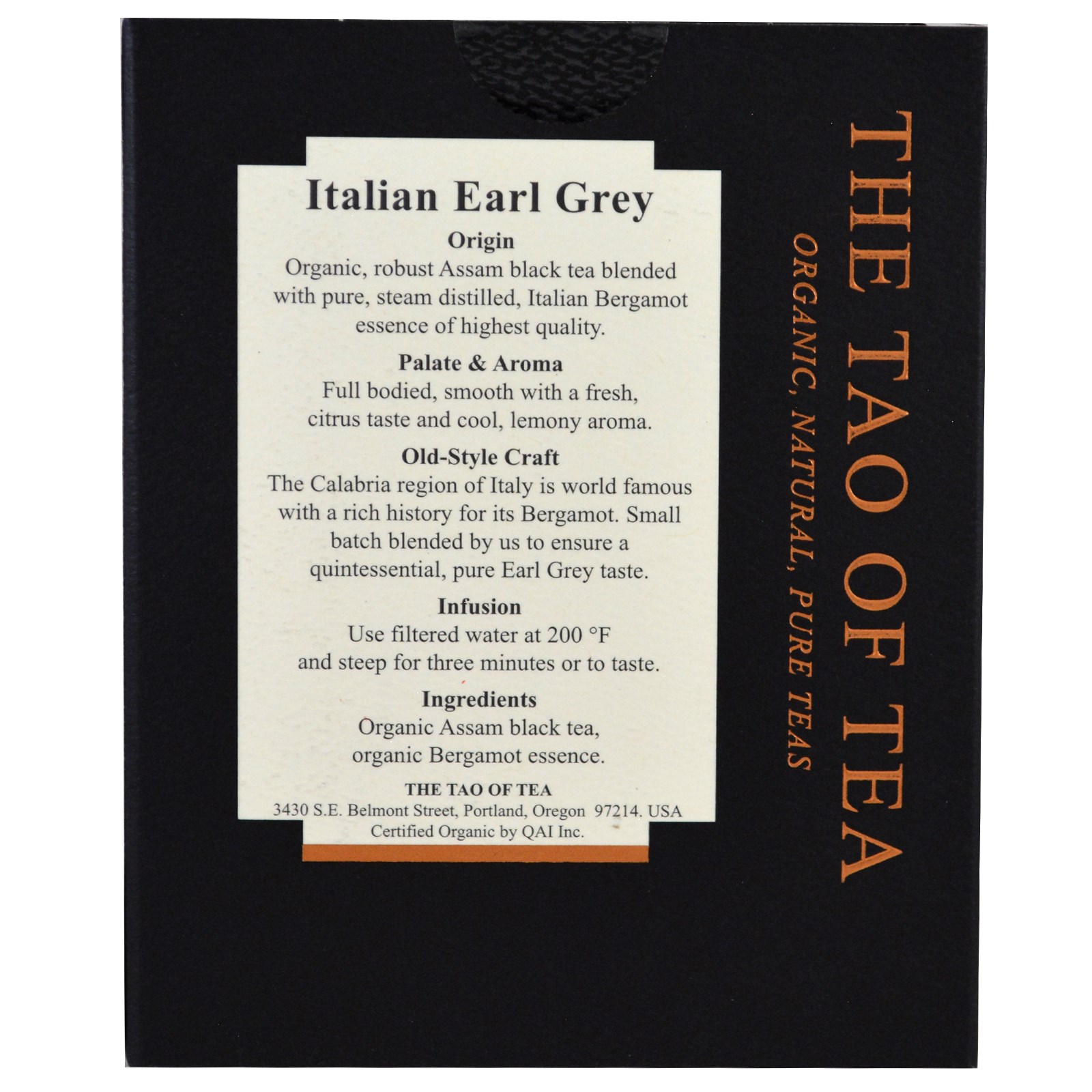 The Tao of Tea, Chá Orgânico Earl Grey Italiano, 15 Saquinhos Piramidais, 37,5 g (1,32 oz) - Imagem 2