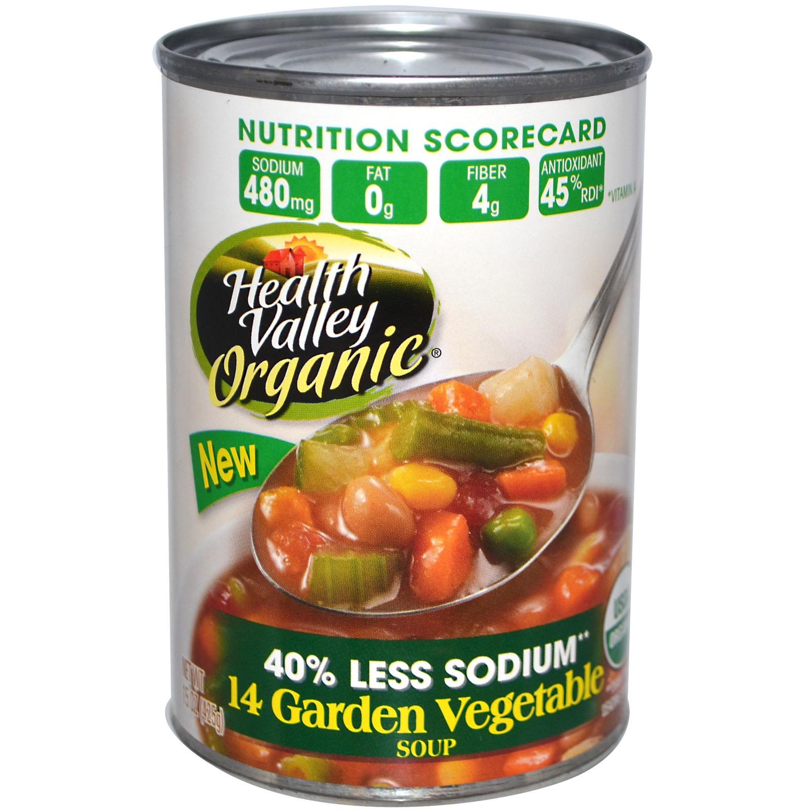 Health Valley, Orgânica, Sopa de 14 Vegetais de Horta, 15 oz (425 g)