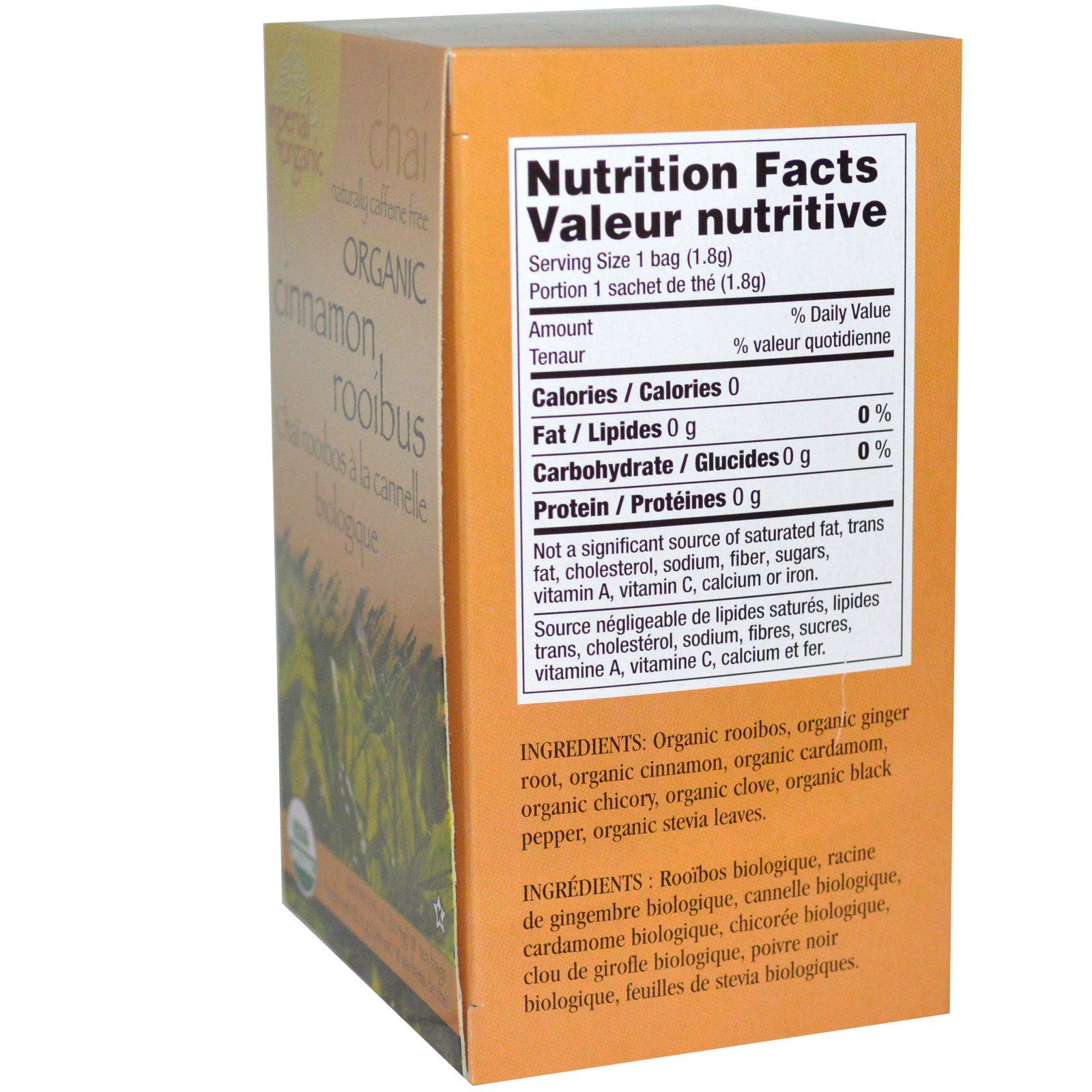 Uncle Lee's Tea, Imperial Organic, Chai Canela Rooibos, Sem Cafeína, 18 Sacos de Chá, 1,14 oz (32,4 g) - Imagem 2