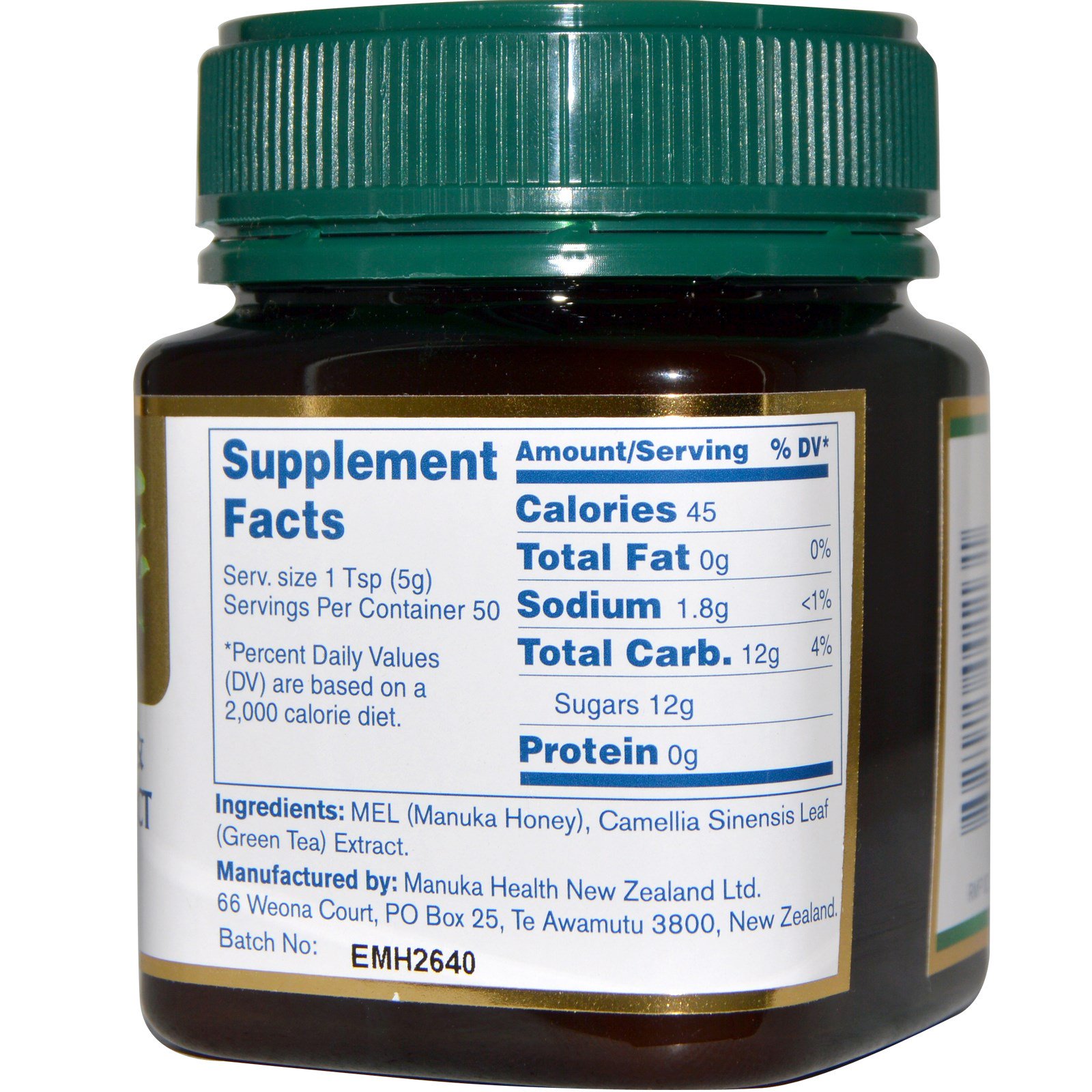 Manuka Health, Extrato de Mel de Manuka e Chá Verde, 8.8 oz (250g) - Imagem 2