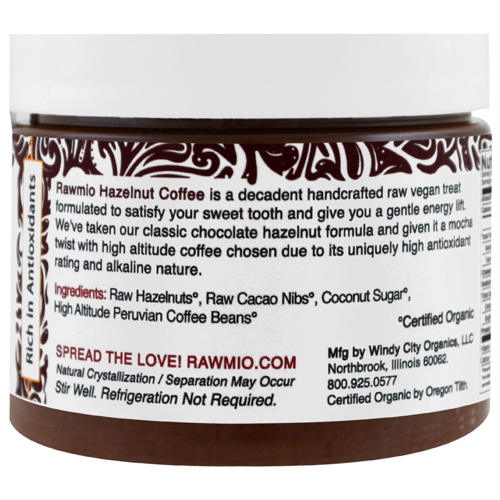 Rawmio, Organic, Hazelnut Coffee, 6 oz (170 g) - Imagem 2