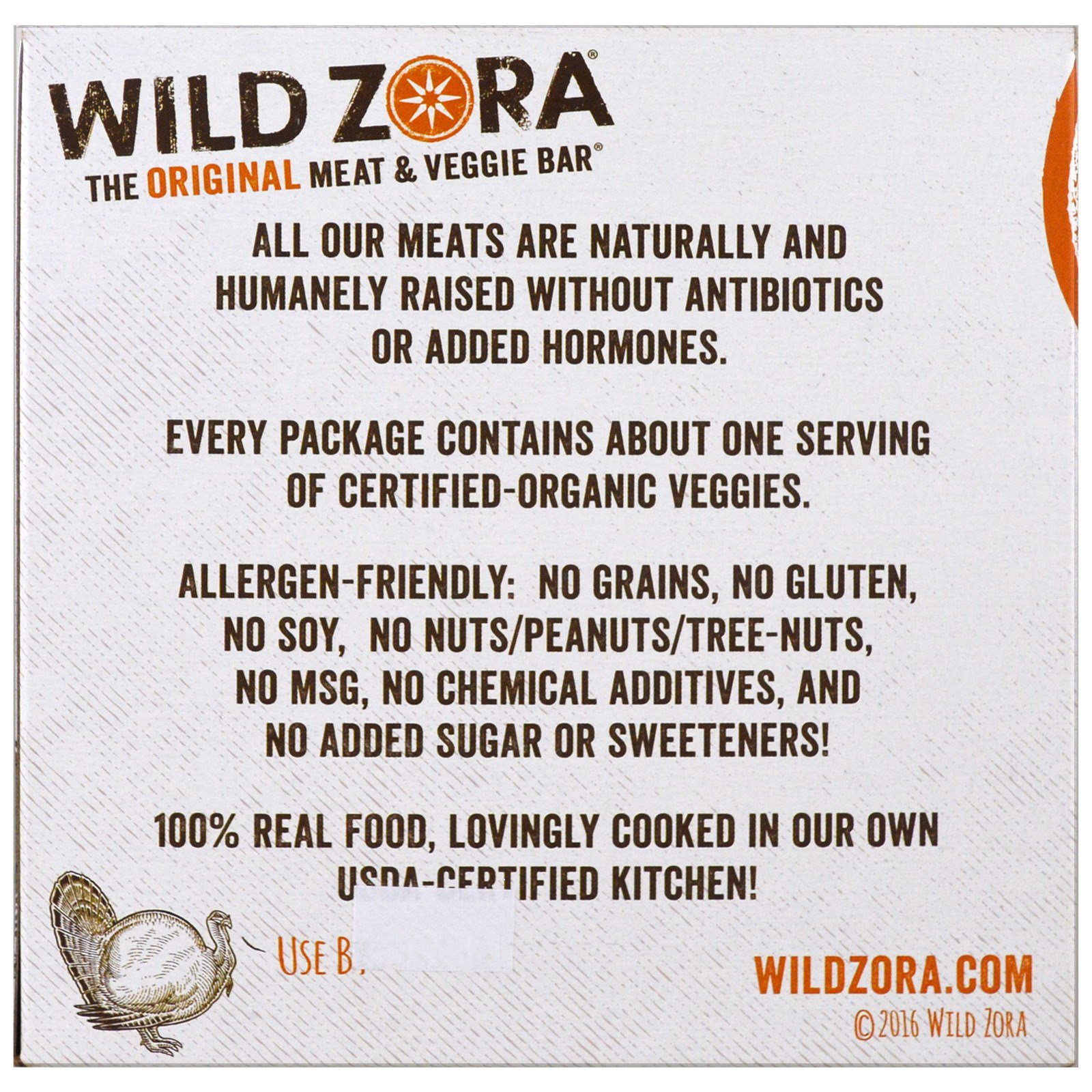 Wild Zora Foods LLC, Barra de Carne e Vegetais, Peru ao Curry com Tâmaras, Cardamomo e Espinafre, 10 Pacotes, 28 g (1 oz) Cada - Imagem 2