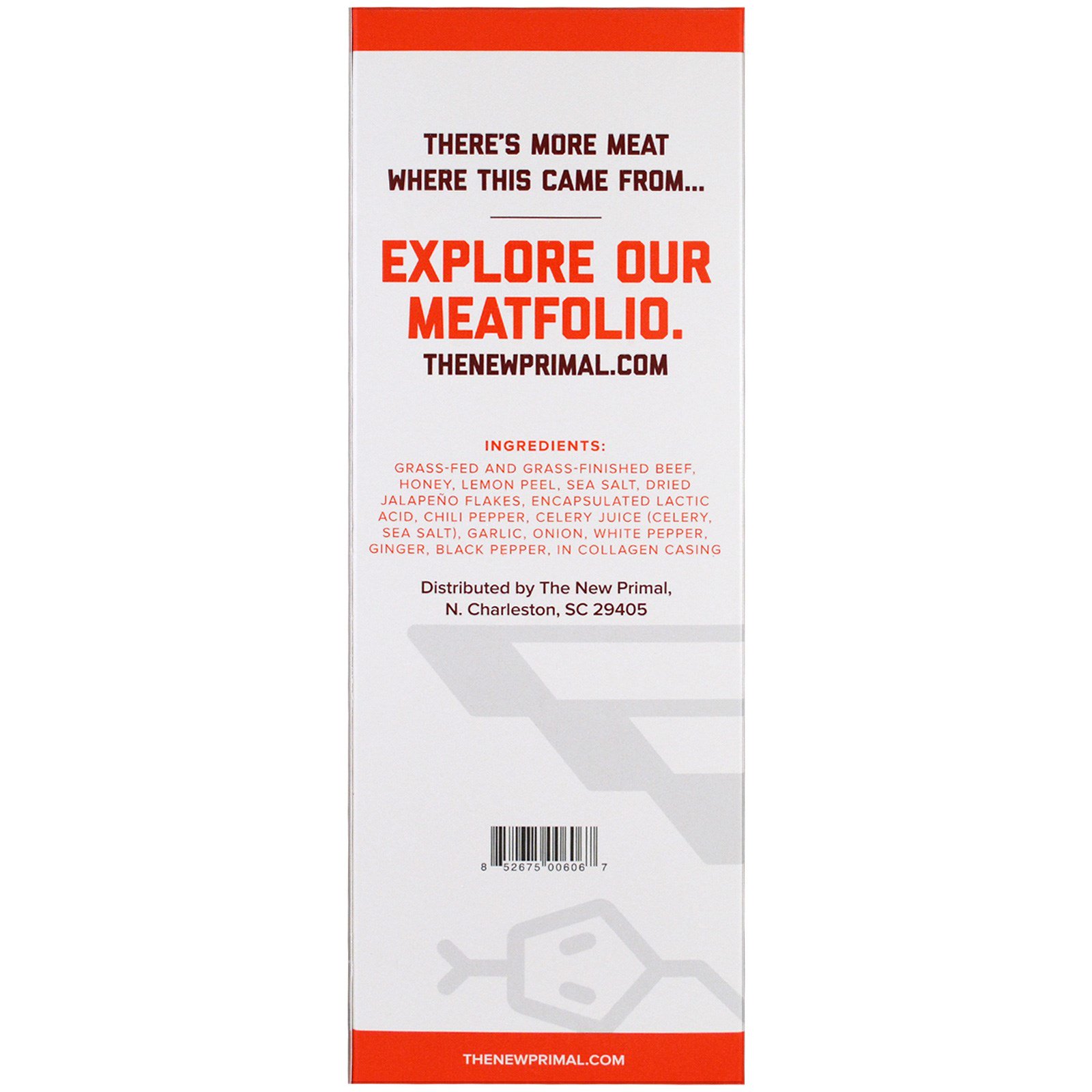 The New Primal, Palitos de carne Grass-Fed, picantes, 20 palitos, 30 g cada - Imagem 2