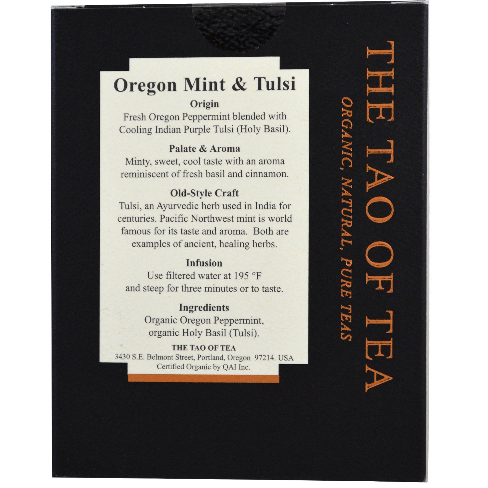 The Tao of Tea, Chá Orgânico de Hortelã-do-Oregon e Tulsi, 15 Saquinhos Piramidais, 30 g (1,05 oz) - Imagem 2