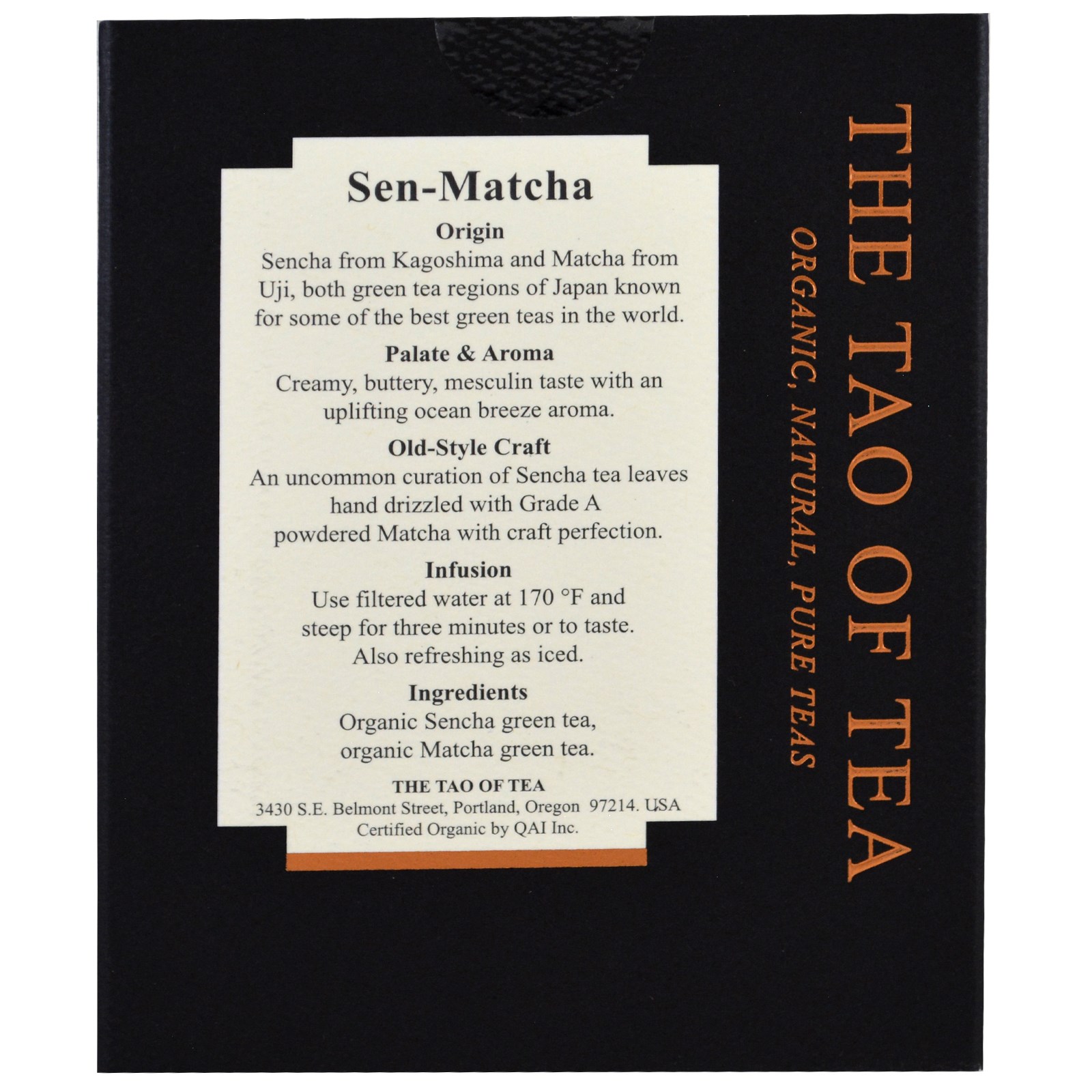 The Tao of Tea, Chá Orgânico Sen-Matcha, 15 Saquinhos Piramidais, 37,5 g (1,32 oz) - Imagem 2