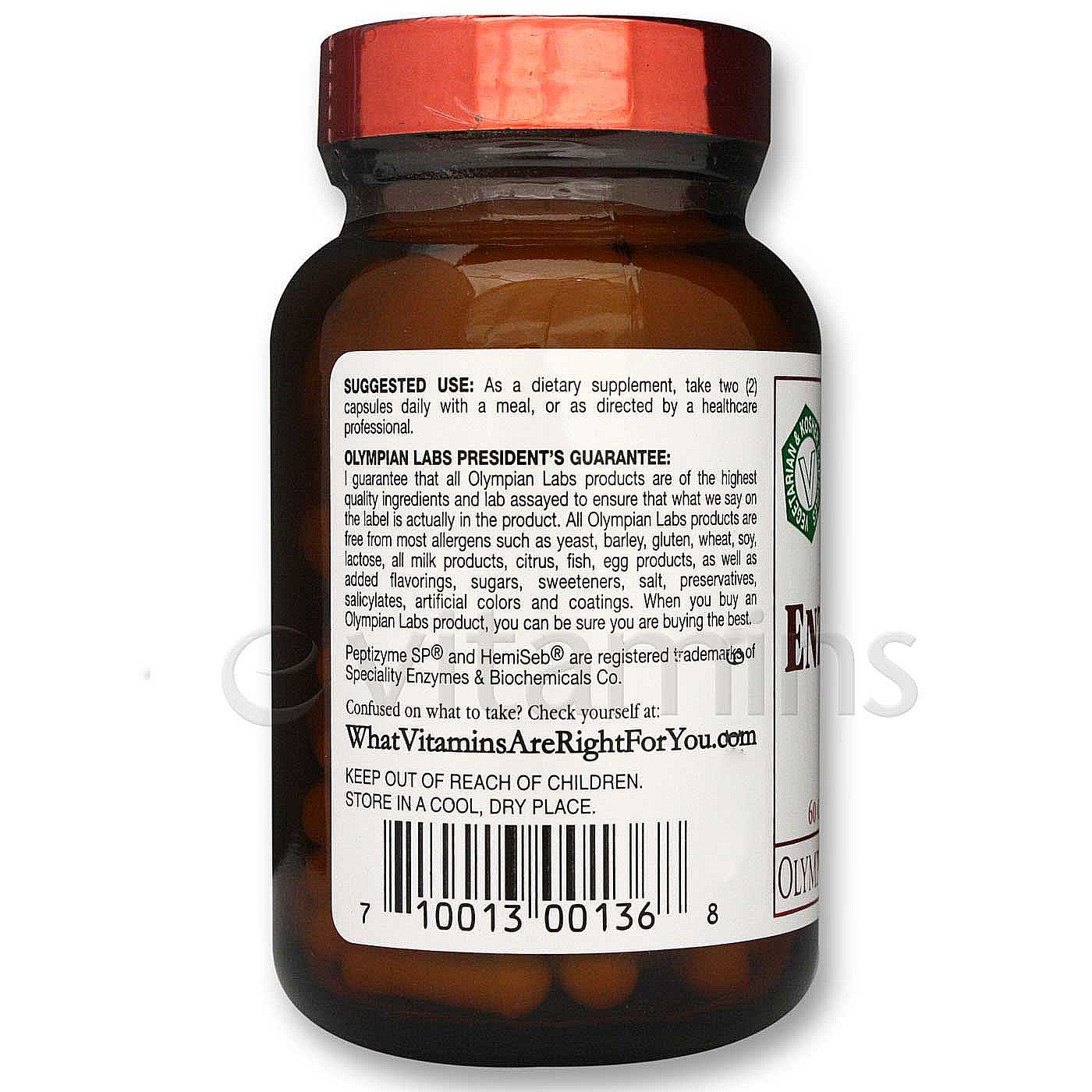 Olympian Labs Enzima Mistura OL-767 60 Cápsulas Vegetarianas - Imagem 3