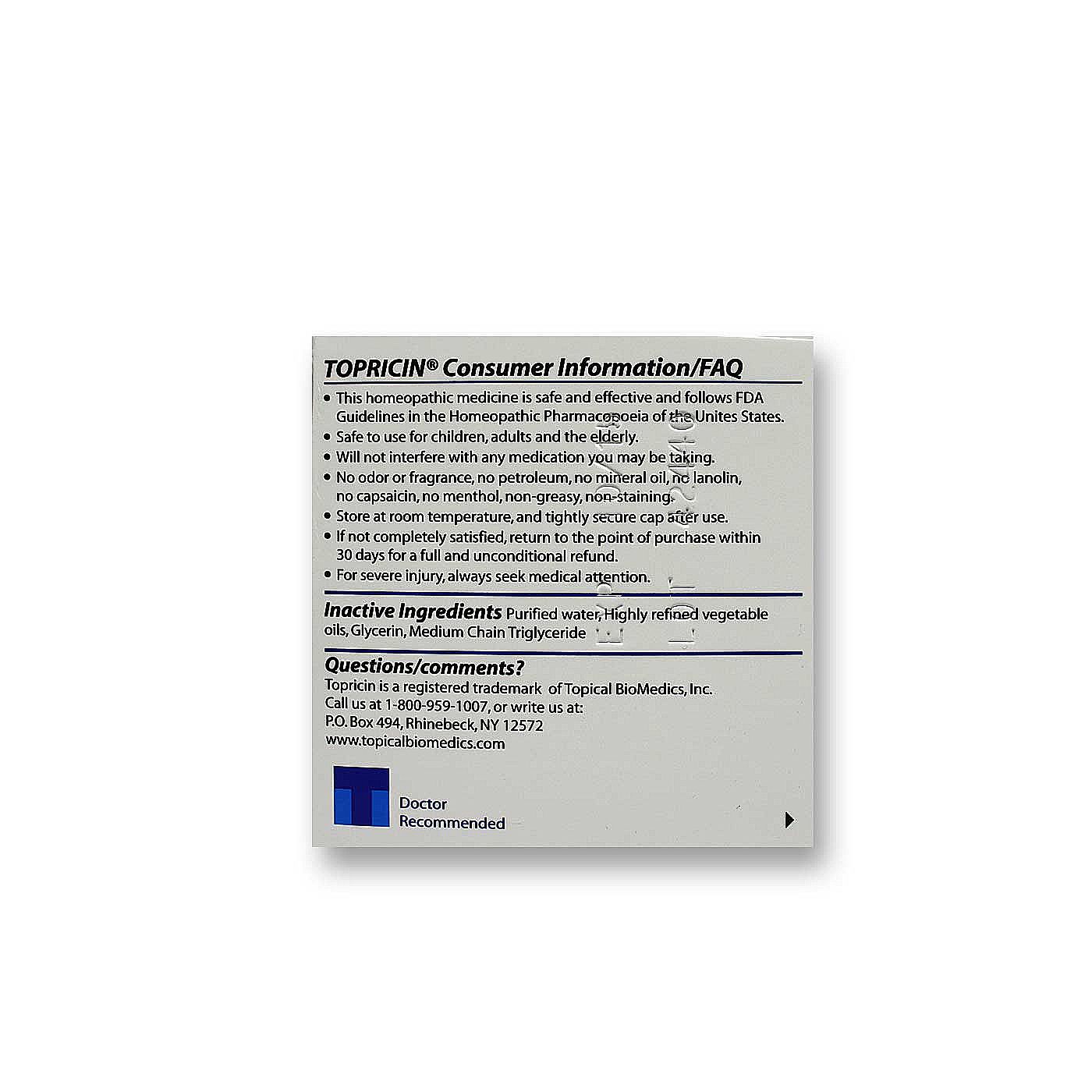 Topical Biomedics Inc. Topricin Frasco 4 oz - Imagem 4