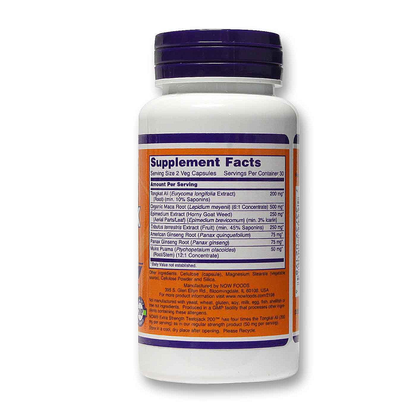 TestoJack 200 Now Foods 60 Cápsulas - Imagem 2