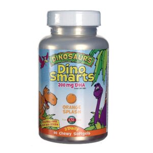 Kal DHA DinoSmarts respingo alaranjado 90 Cápsulas