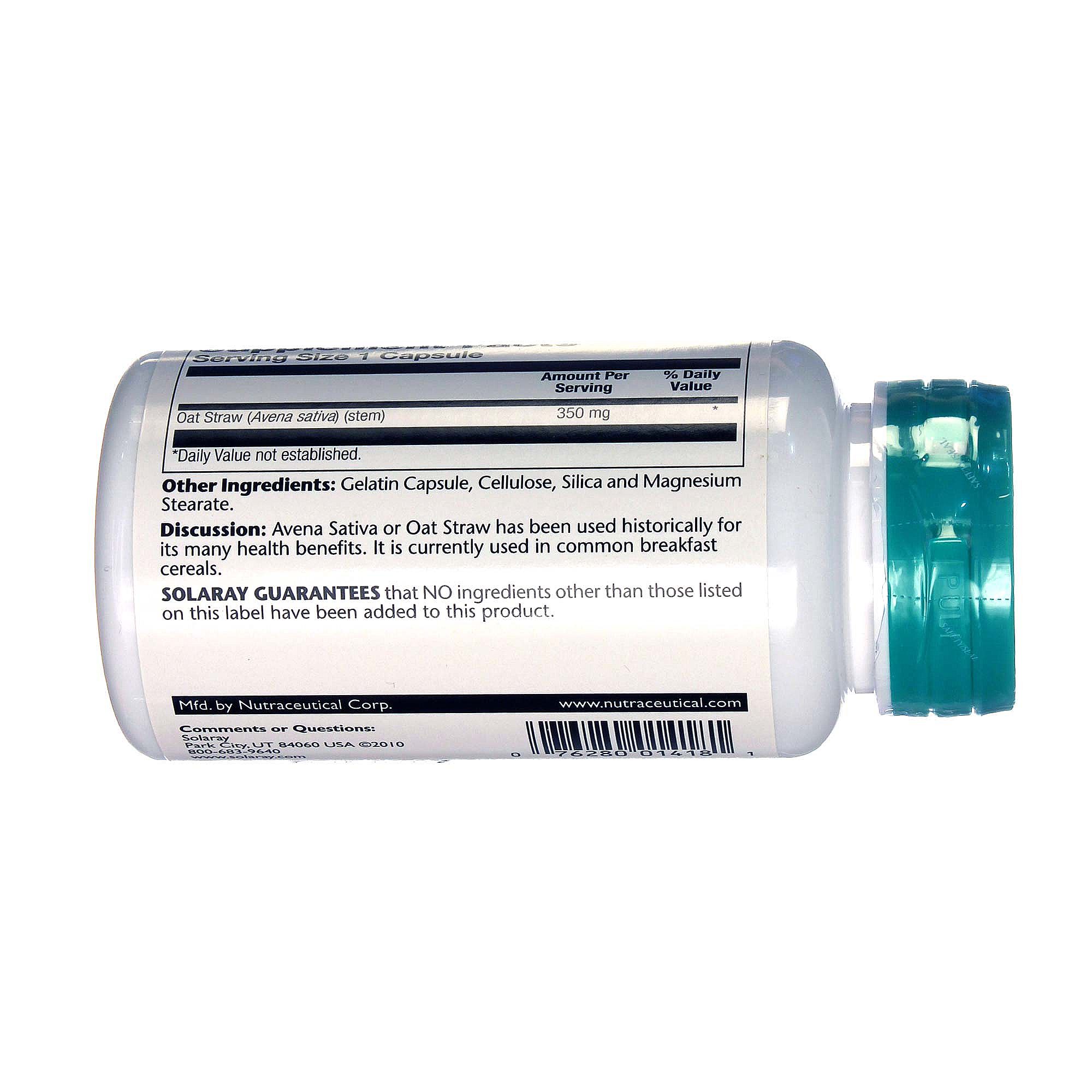 Solaray Avena Sativa 100 Cápsulas - Imagem 3