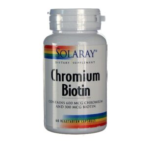 Solaray Cromo Biotina 60 Cápsulas Vegetarianas