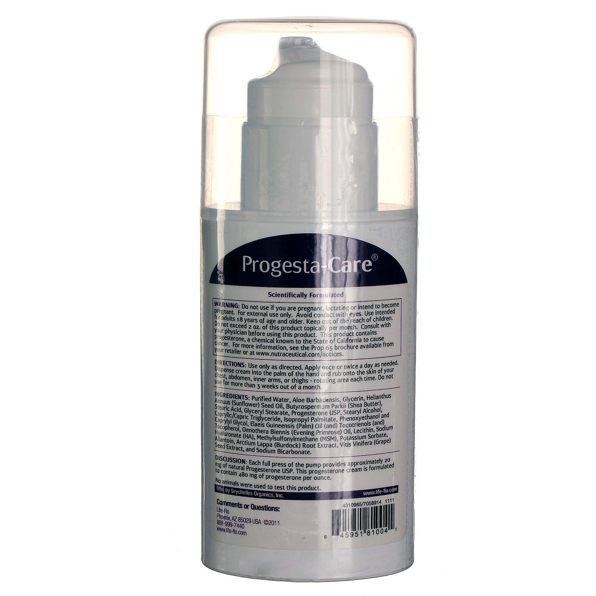 Life-Flo Progesta-Care Sem Perfume 4 fl oz - Imagem 2