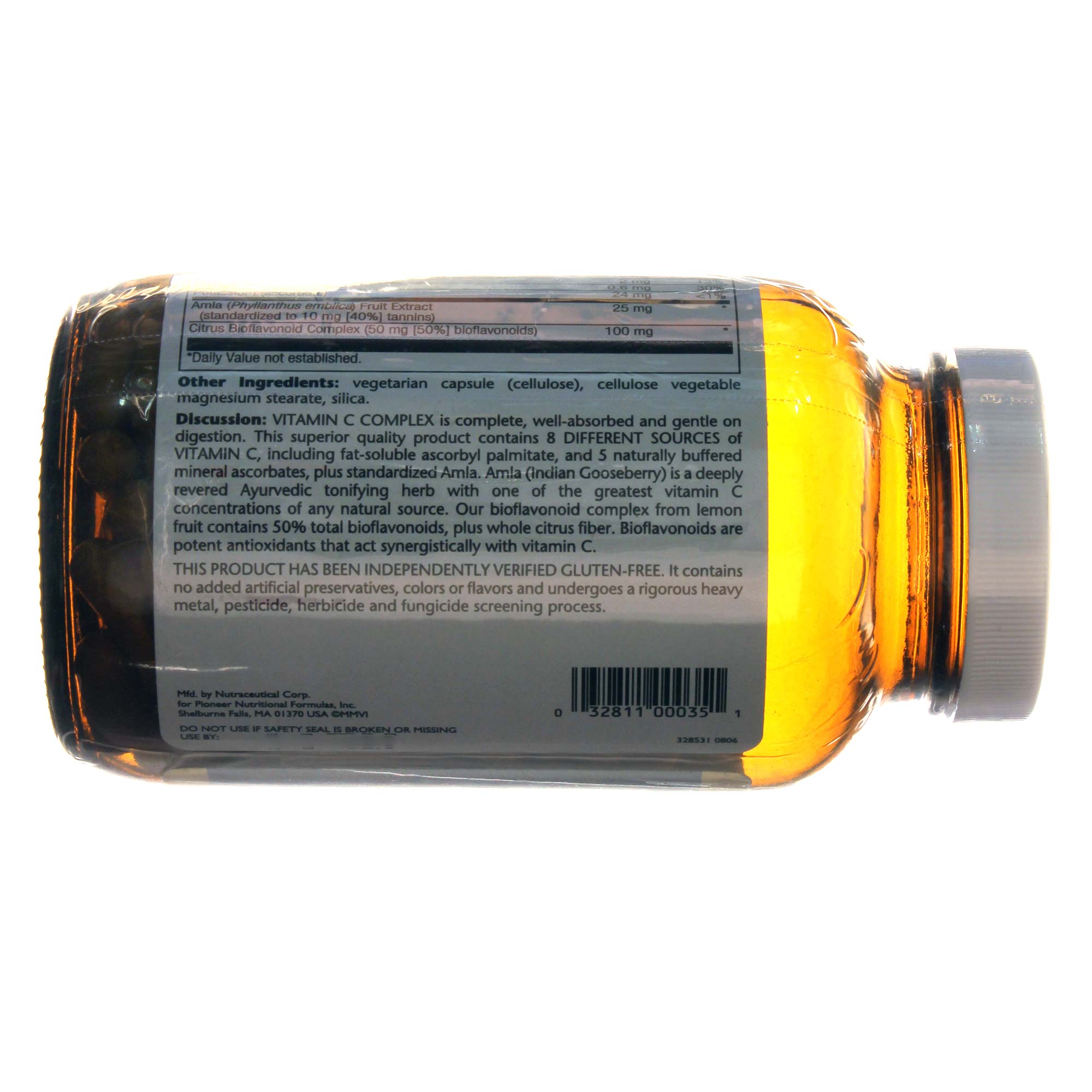 Pioneer Vitamina C 500 mg Complexo 180 Cápsulas Vegetarianas - Imagem 3