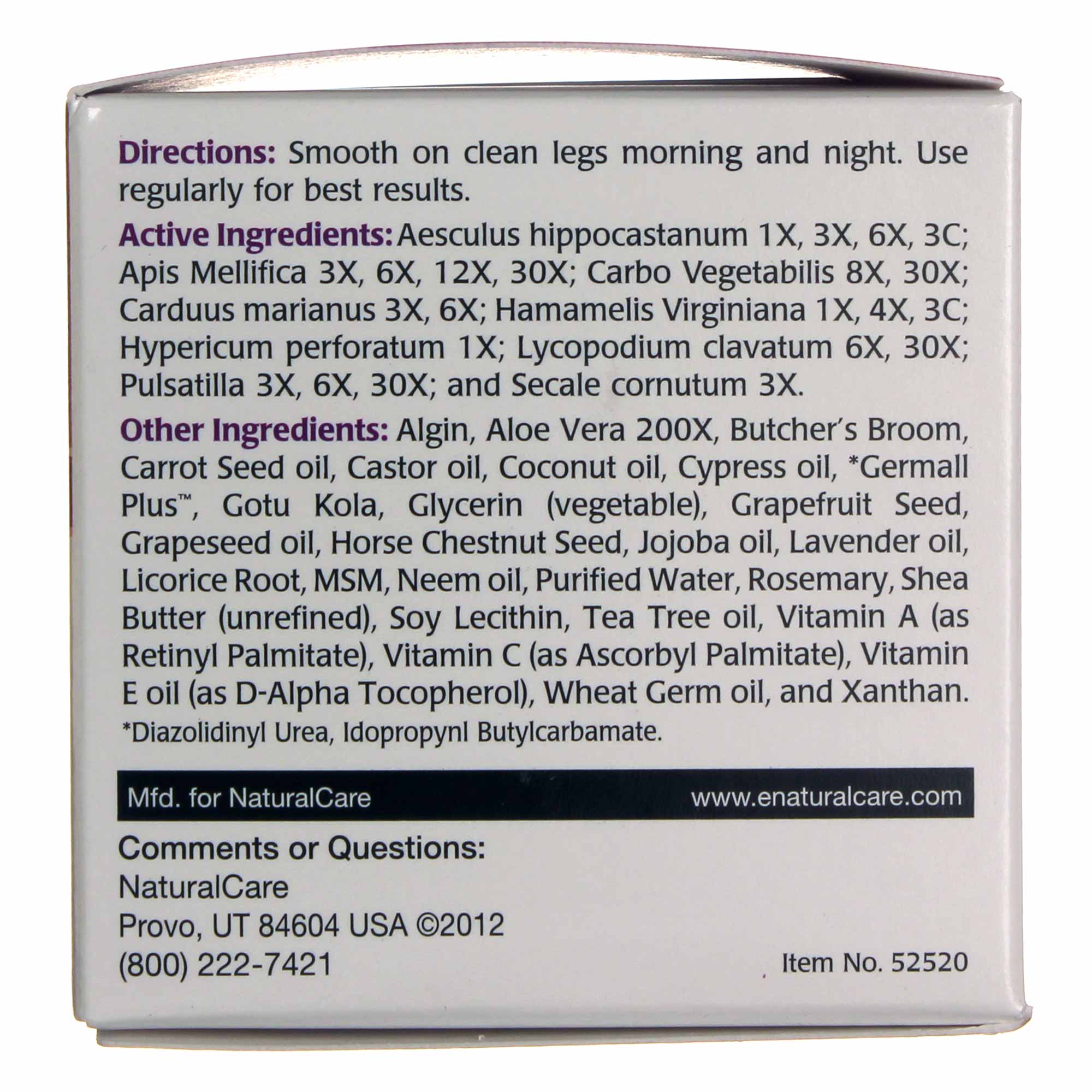 Natural Care Ultra Vein Gard Creme 2,25 onças - Imagem 2