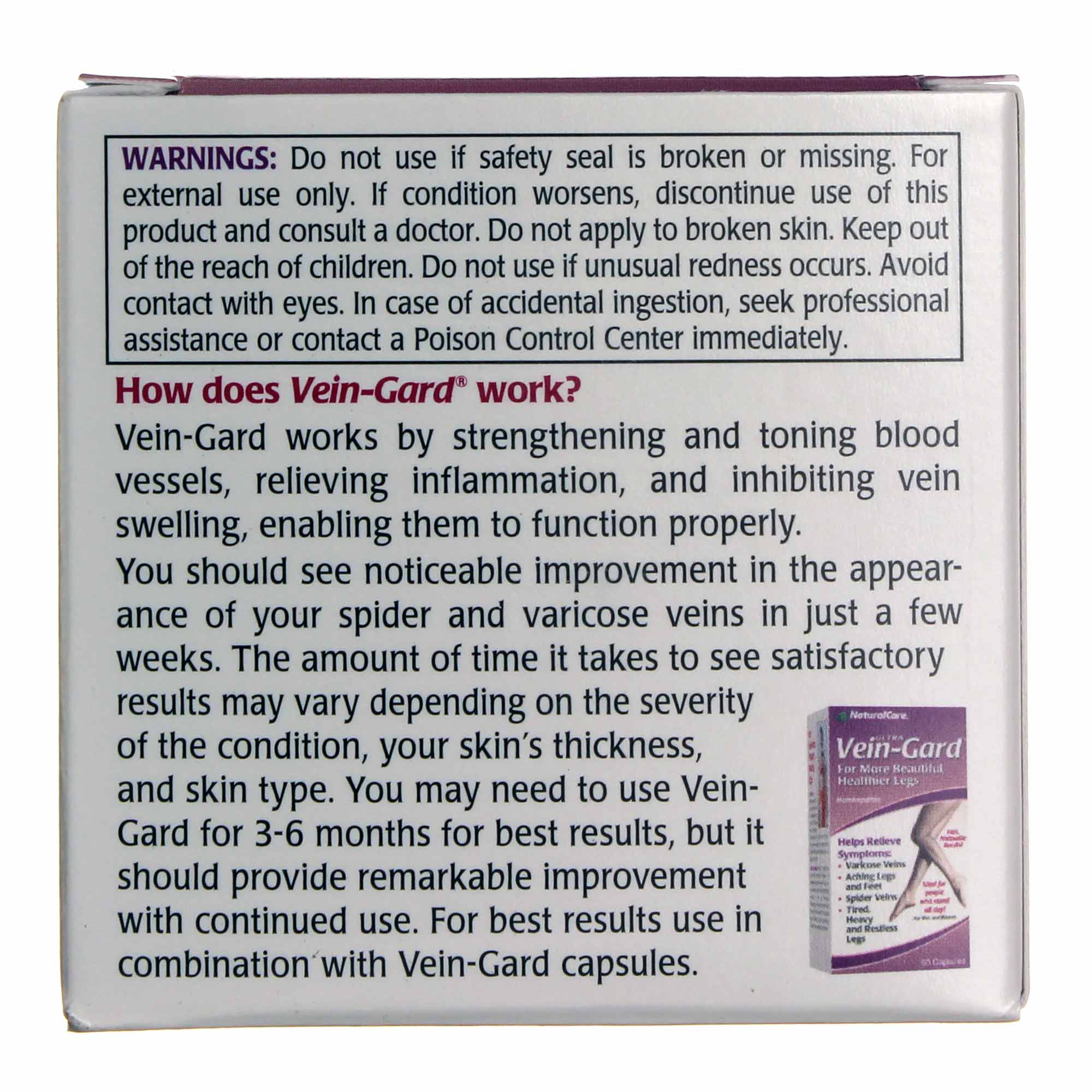 Natural Care Ultra Vein Gard Creme 2,25 onças - Imagem 3