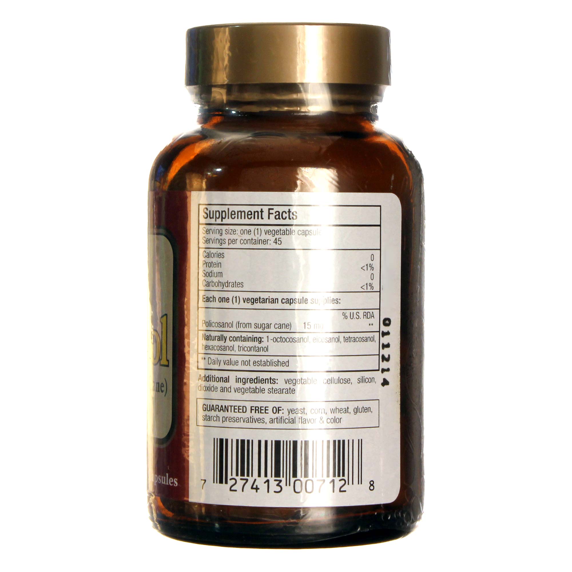 Only Natural Policosanol 99% 45 Cápsulas Vegetarianas - Imagem 2