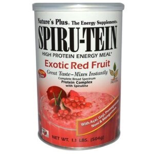 Nature's Plus Spiru-Tein Exotic Red Fruit 1 lb,1
