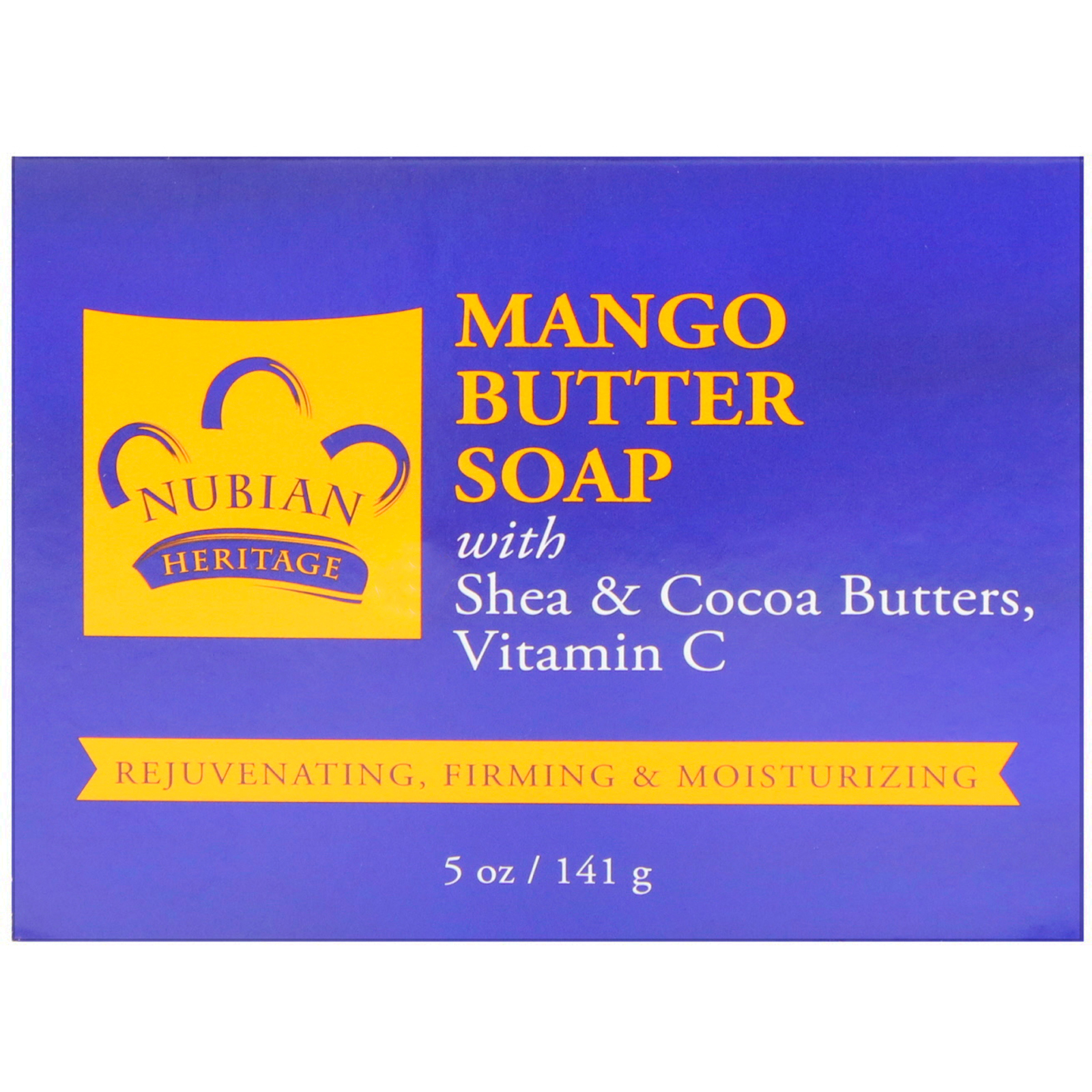 Nubian Heritage, Barra de sbaonete de manteiga de manga, 5 oz (141 g)