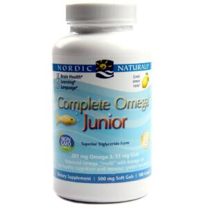 Nordic Naturals Omega-3.6.9 Júnior Limão 180 mastigáveis ​​Cápsulas em Gel