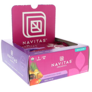 Navitas Organics, Superfood + Bars, Goji Acai, 12 Bars, 16.8 oz (480 g)