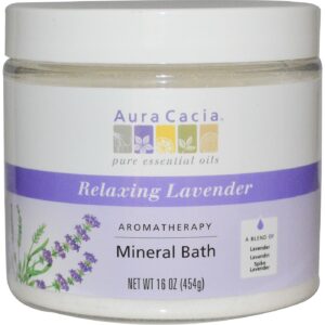 Aura Cacia Mineral Bath Lvnd Colheita 16 onças