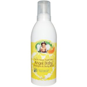 Earth Mama Angel Bebê Angel Bebê Xampu e Sabonete Liquido Body Laranja Natural Vanilla 34 fl oz