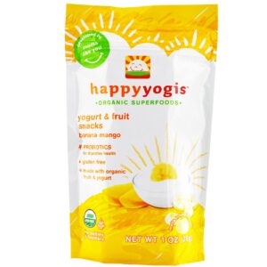 Yogis Happy Happy Bebê Banana Mango 8 un. 1 oz/ 28 gr