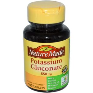 Nature Made Potassium Gluconate - 550 mg - 100 Tabletes