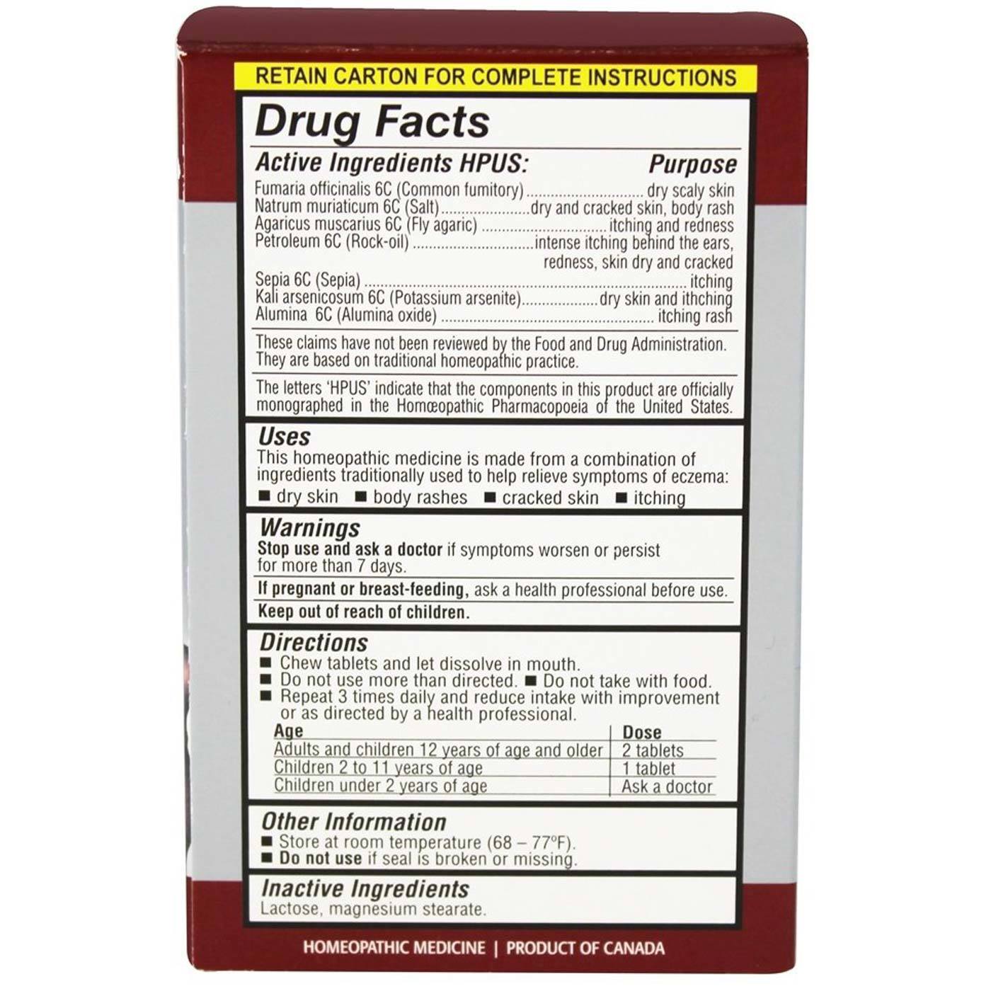 Homeolab USA Real Relief Eczema - 90 Chewable Tabletes - Imagem 2